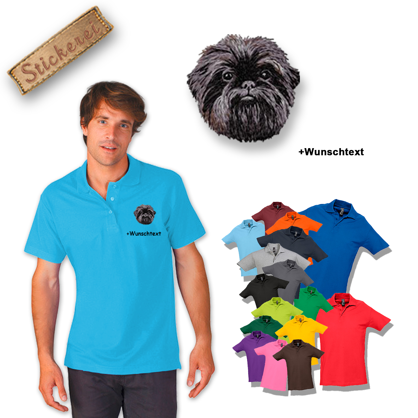 Poloshirt Affenpincher