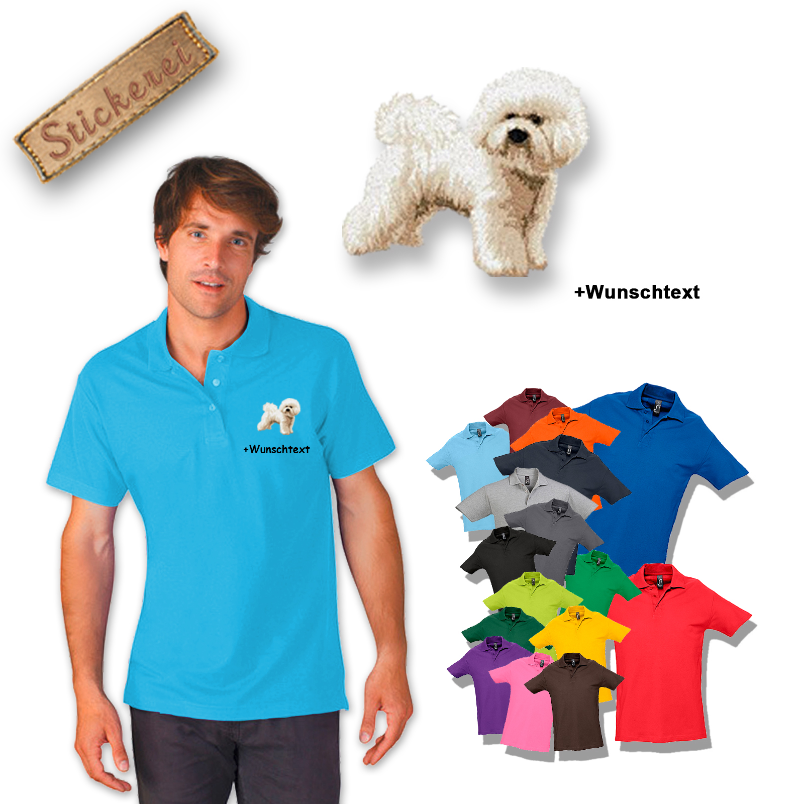 Poloshirt Bichon Frisé