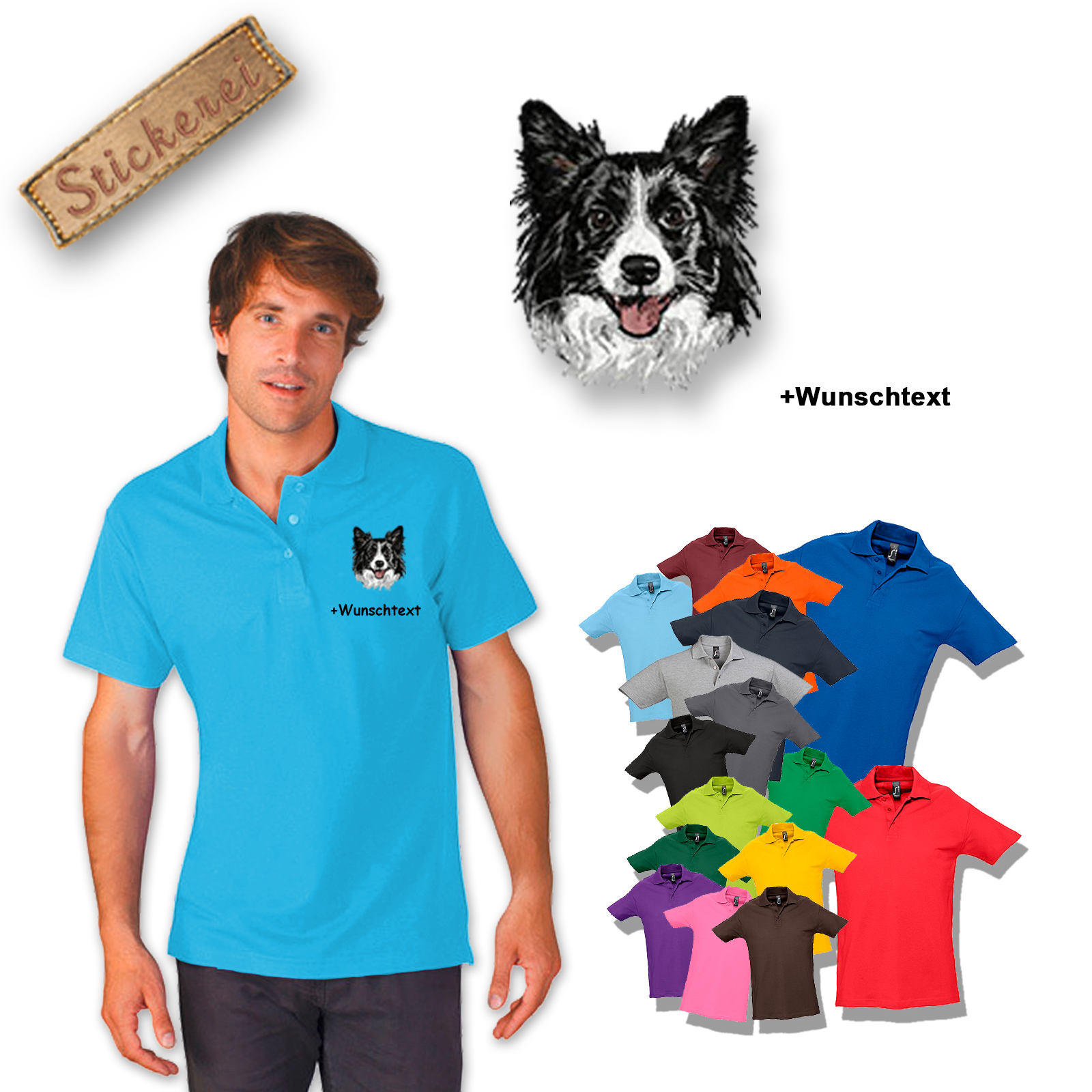 Poloshirt Border Collie