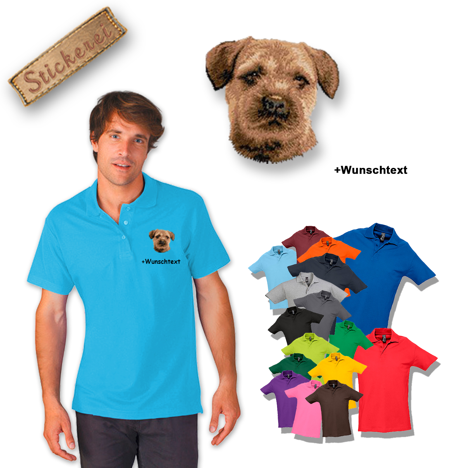 Poloshirt Border Terrier