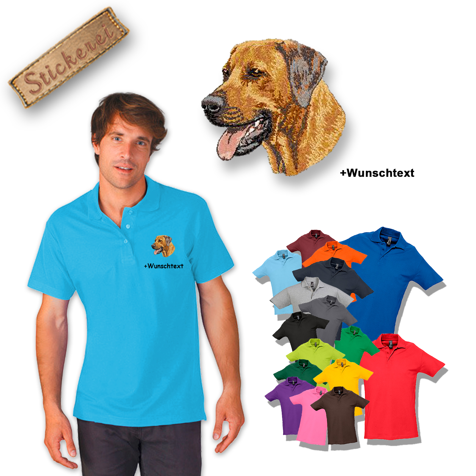 Poloshirt Rhodesian Ridgeback