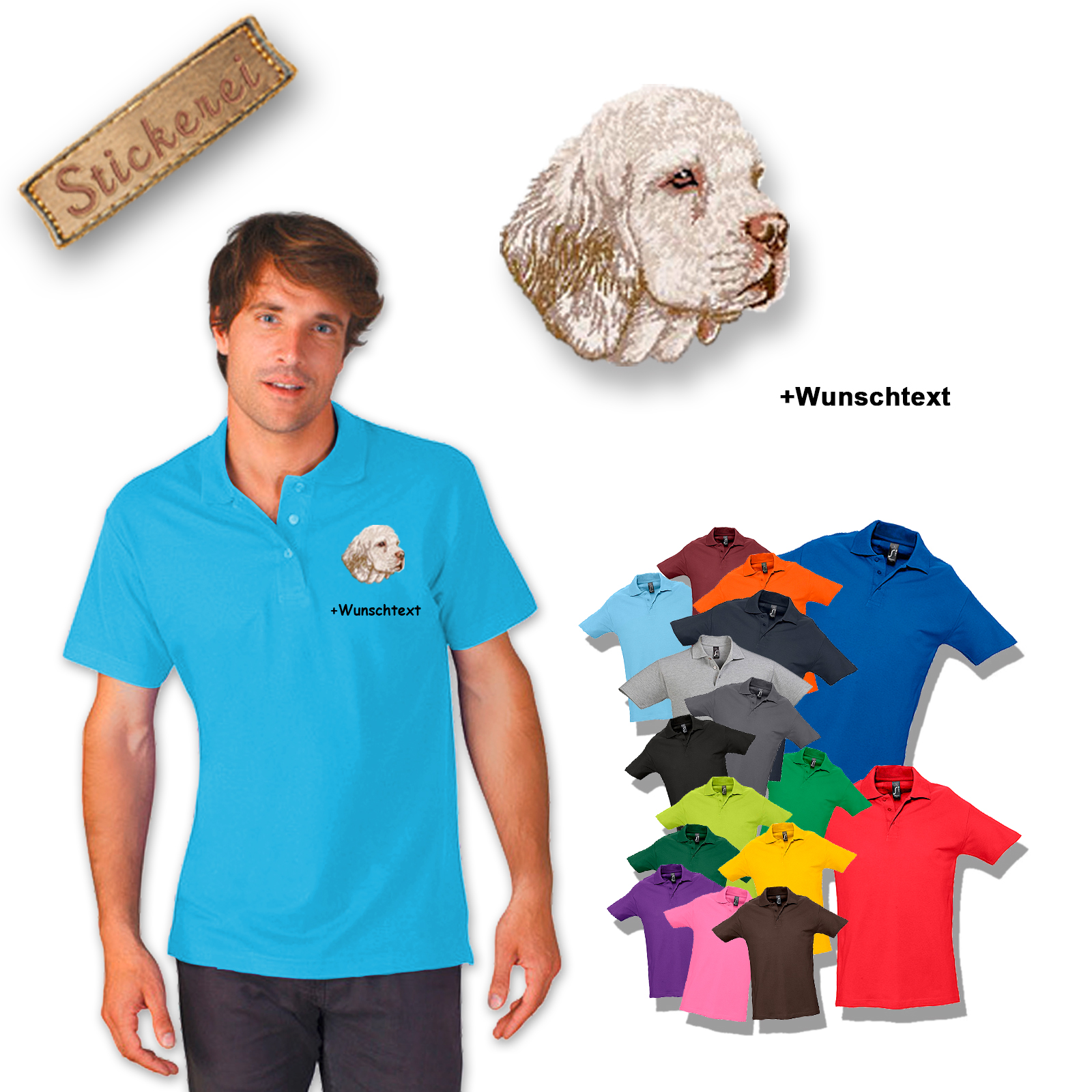 Poloshirt Clumber Spaniel