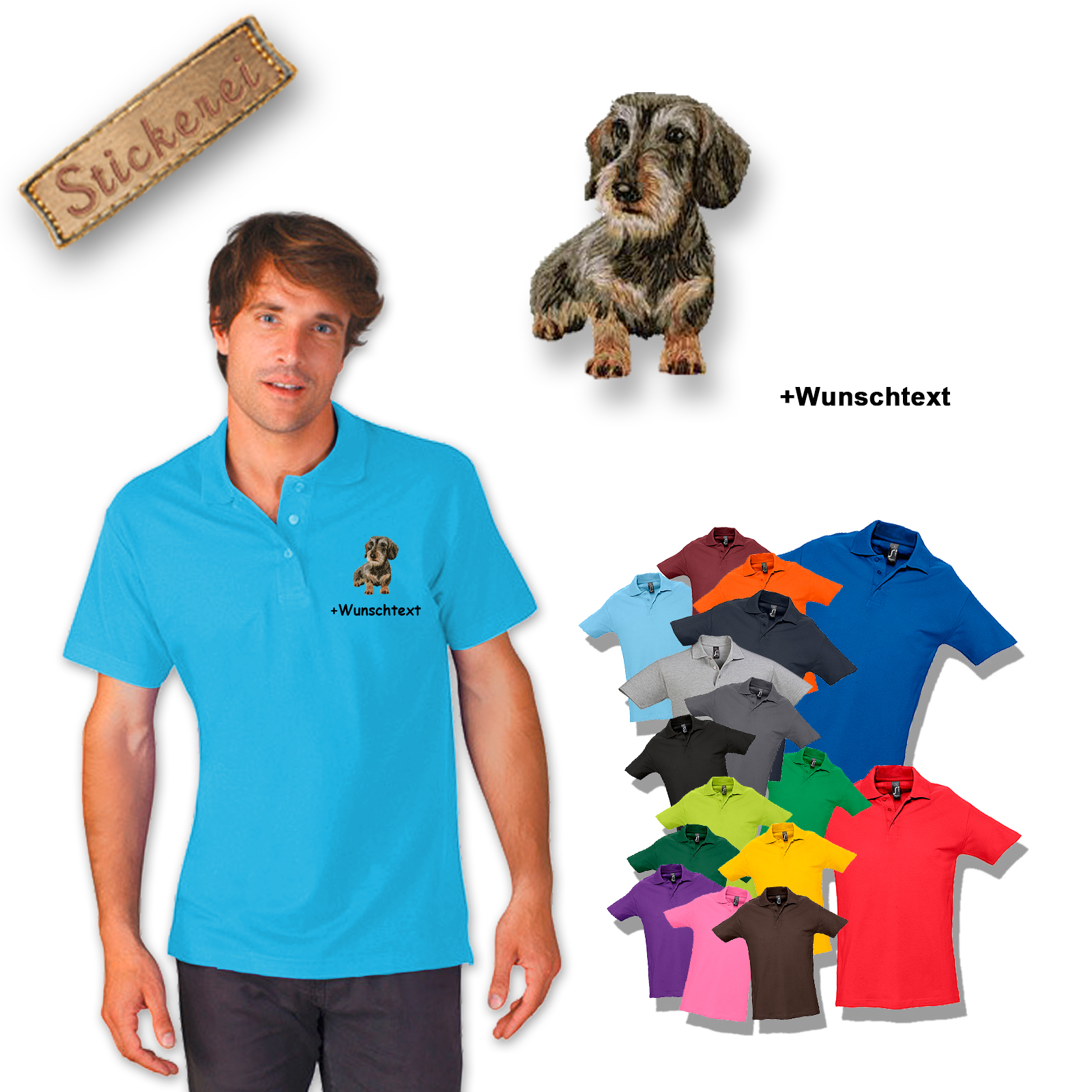 Poloshirt Dackel