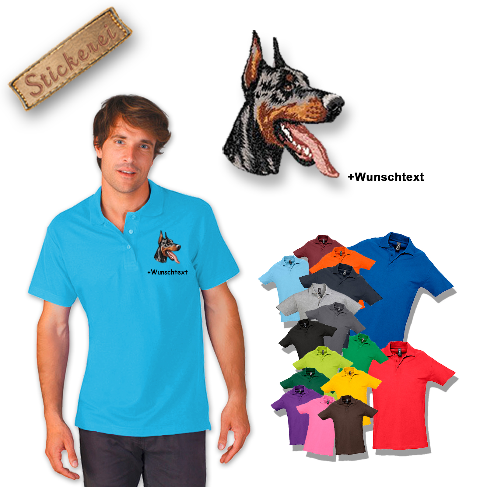 Poloshirt Dobermann