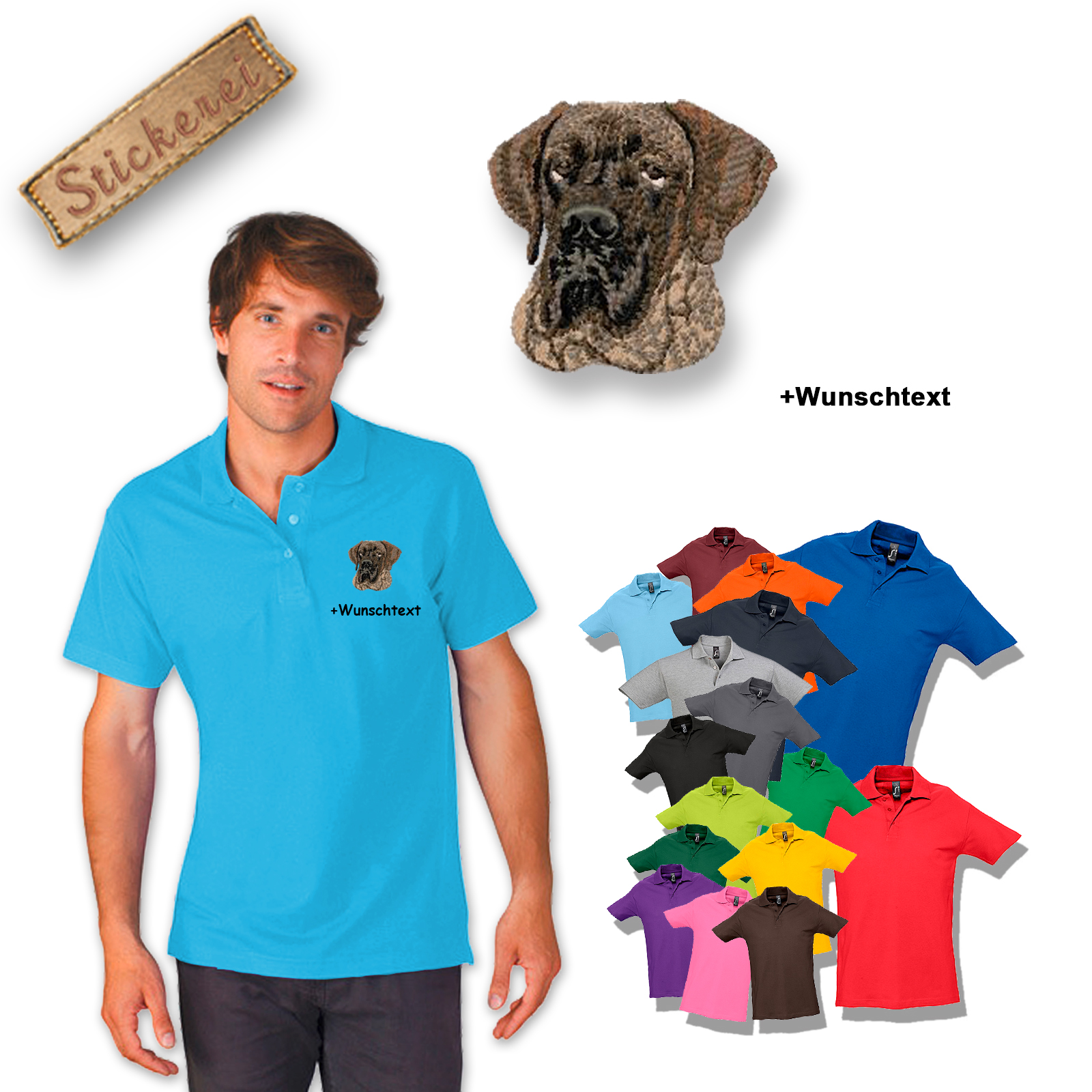 Poloshirt Deutsche Dogge