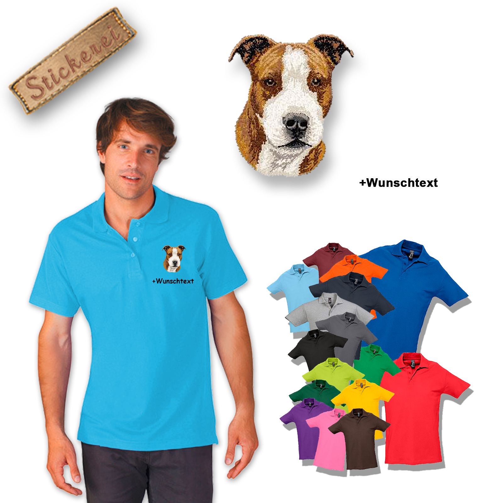 Poloshirt Staffordshire Terrier