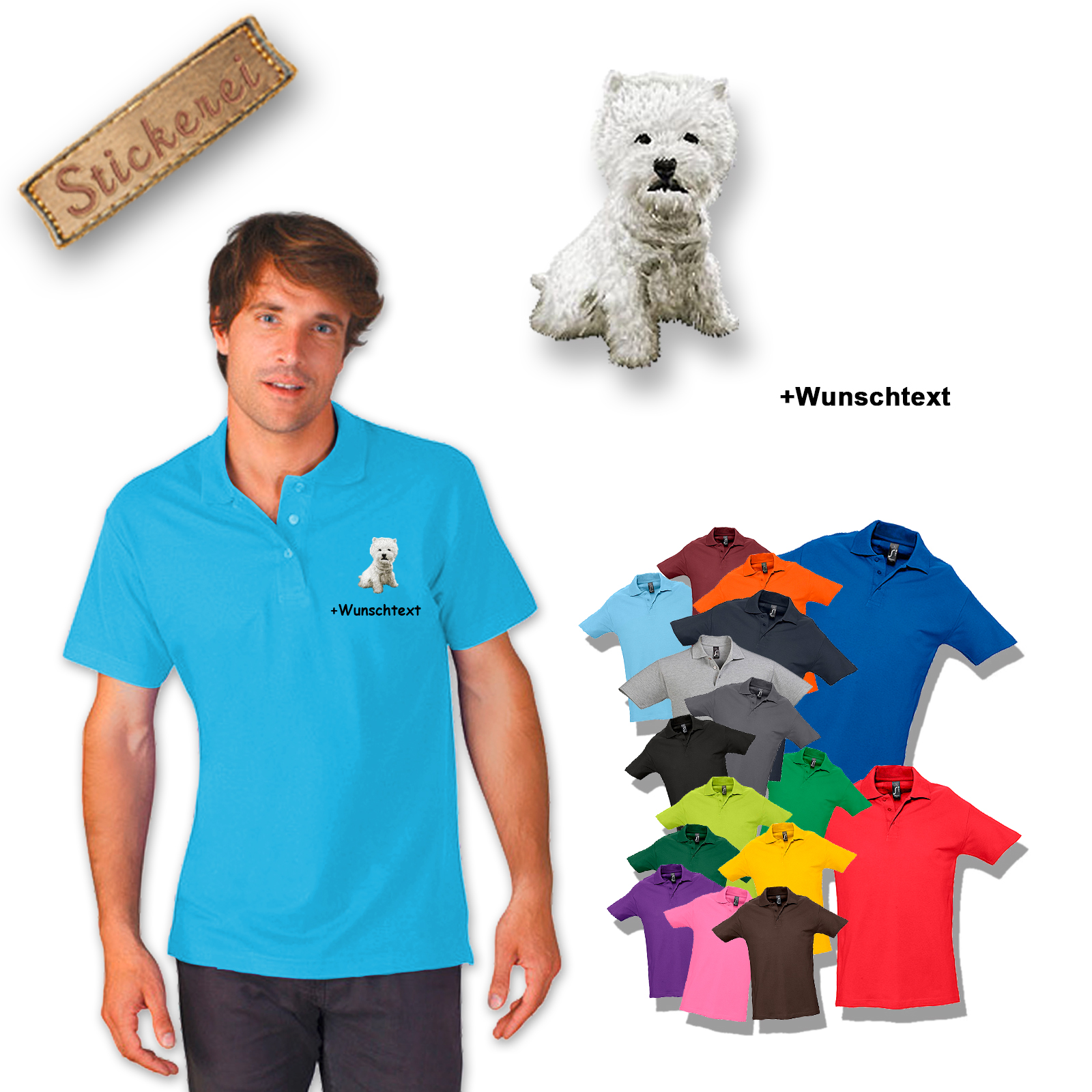 Poloshirt West Highland White Terrier