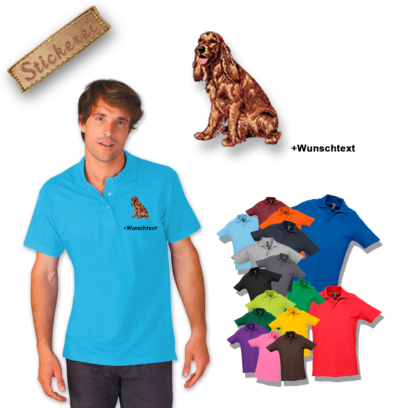 Poloshirt Irish Red Setter