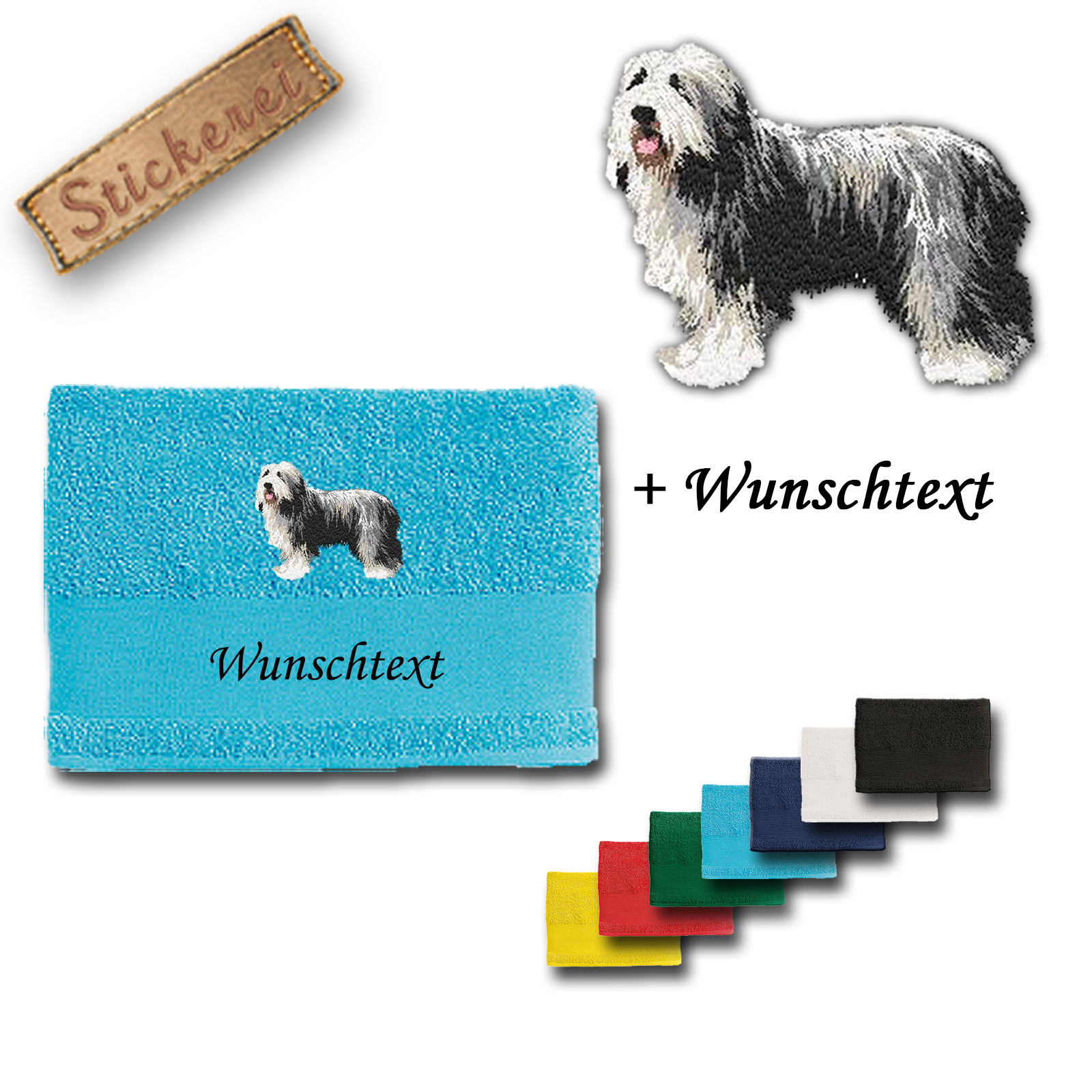 Handtuch Bearded Collie