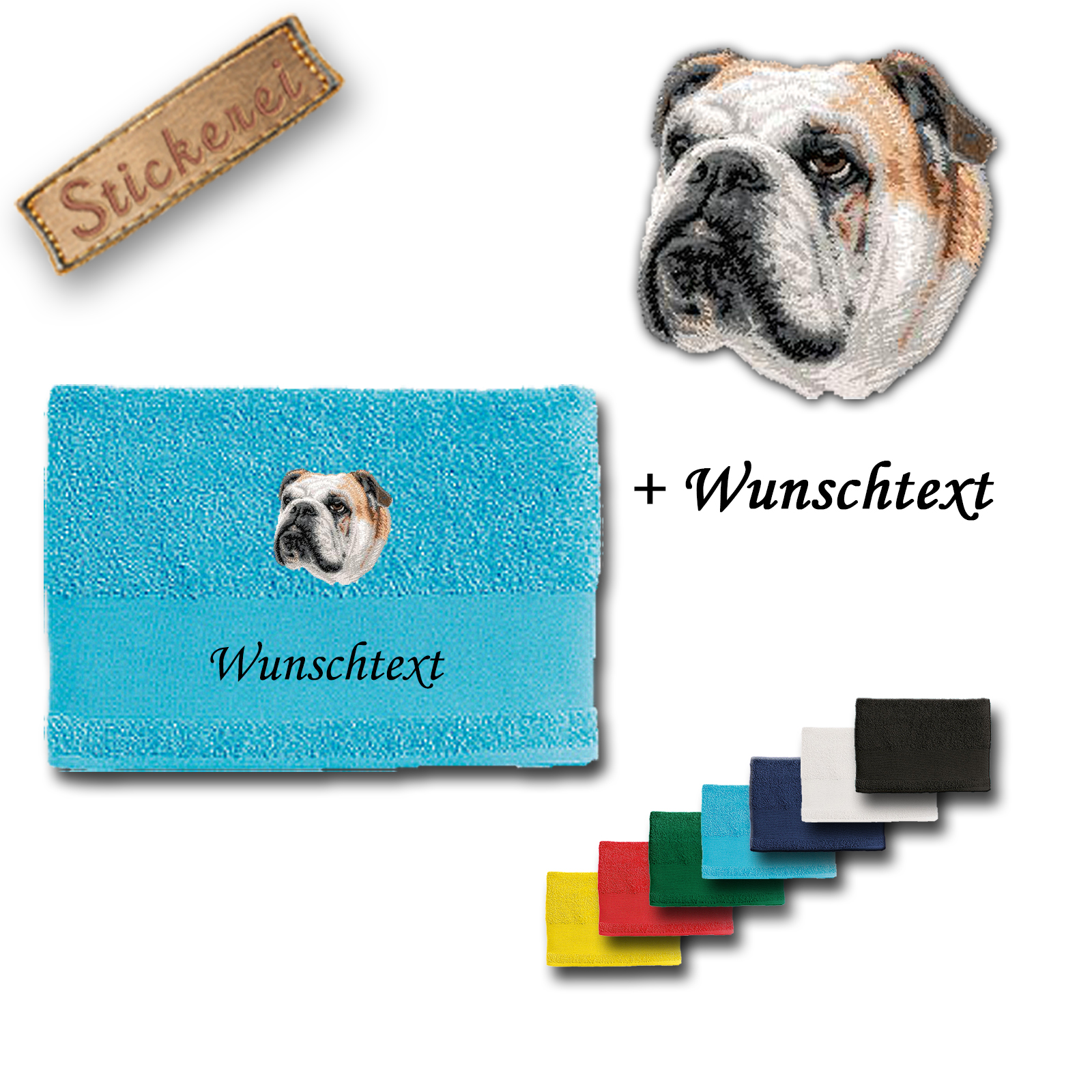 Handtuch Englische Bulldogge