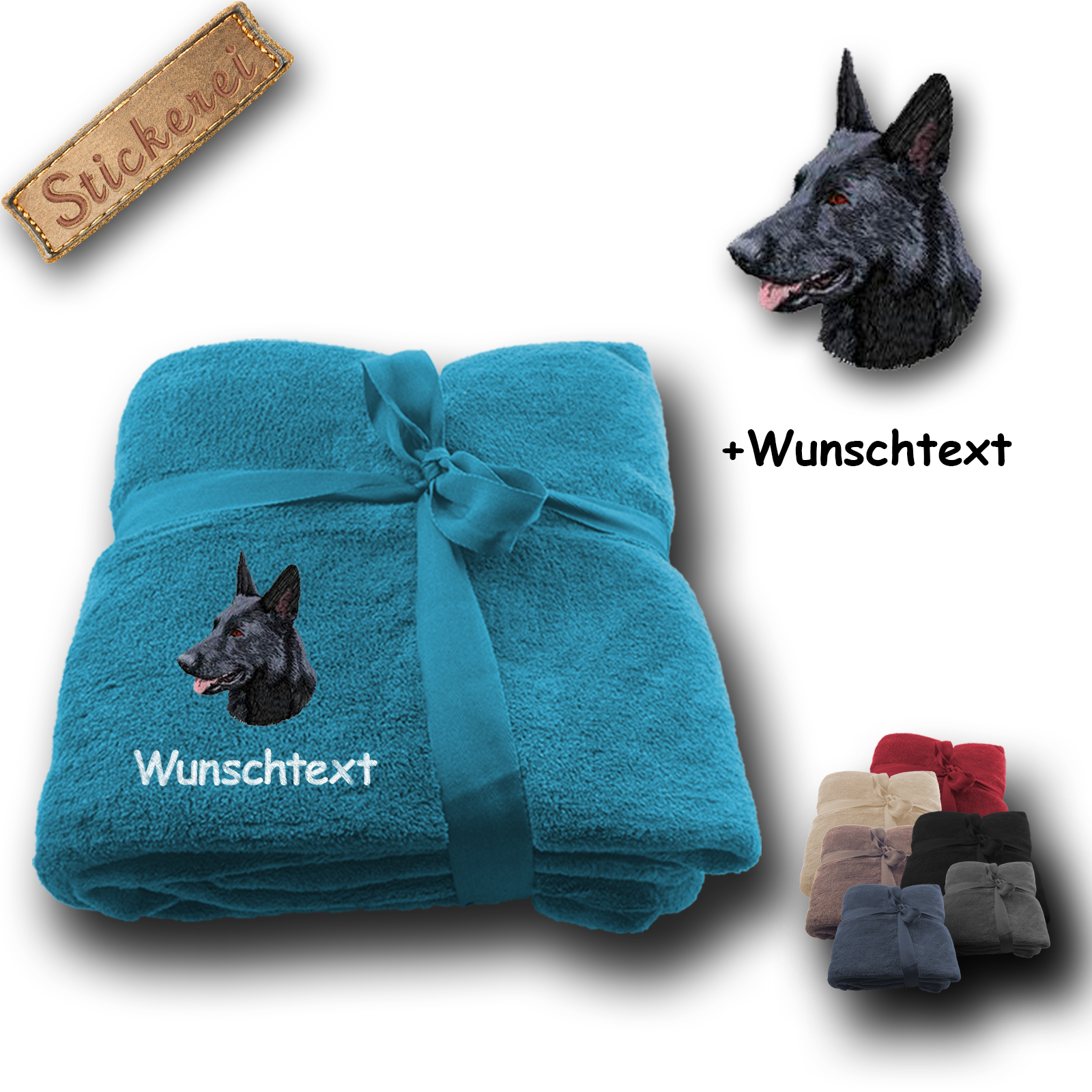 Decke Schwarzer Schäferhund
