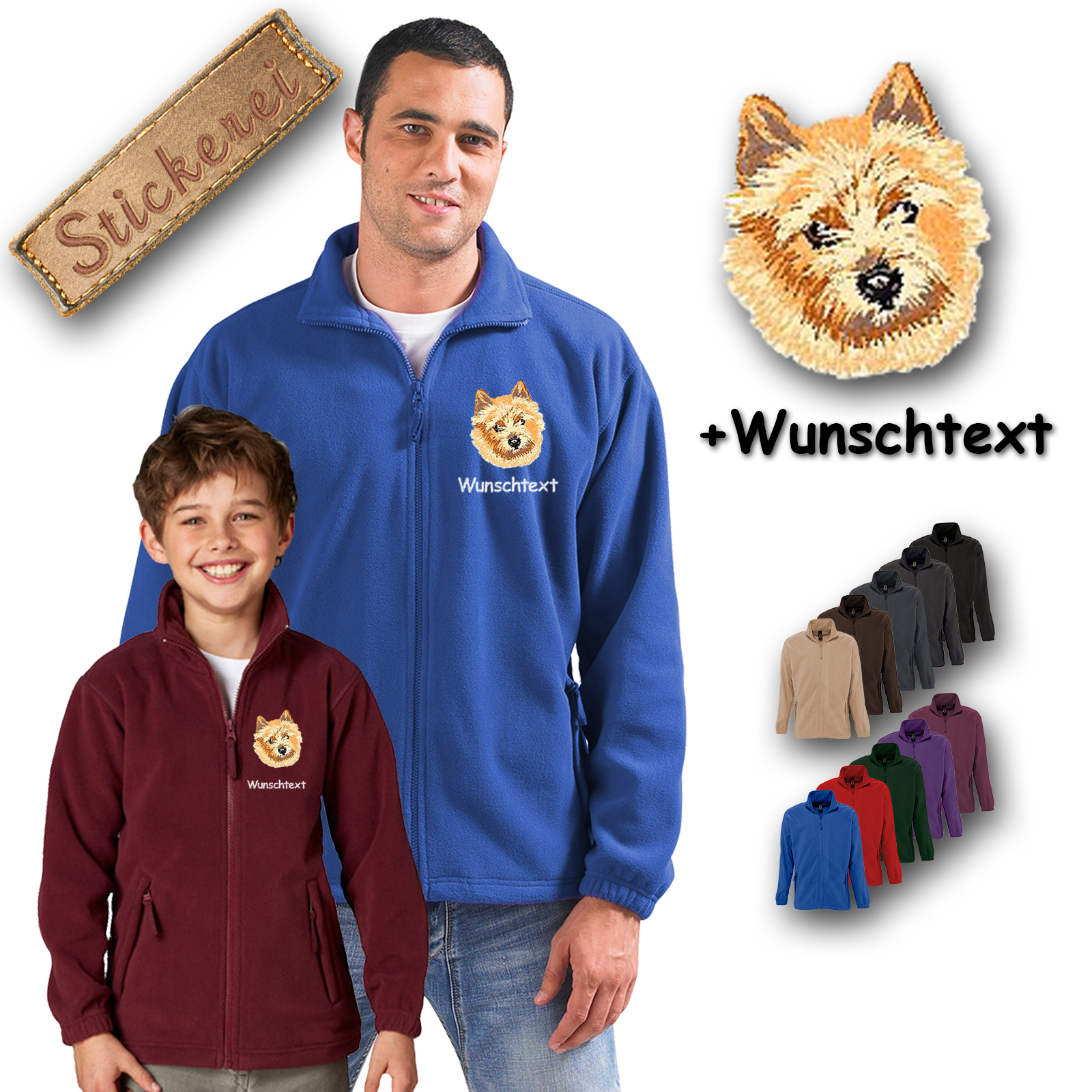Fleecejacke Norwich Terrier