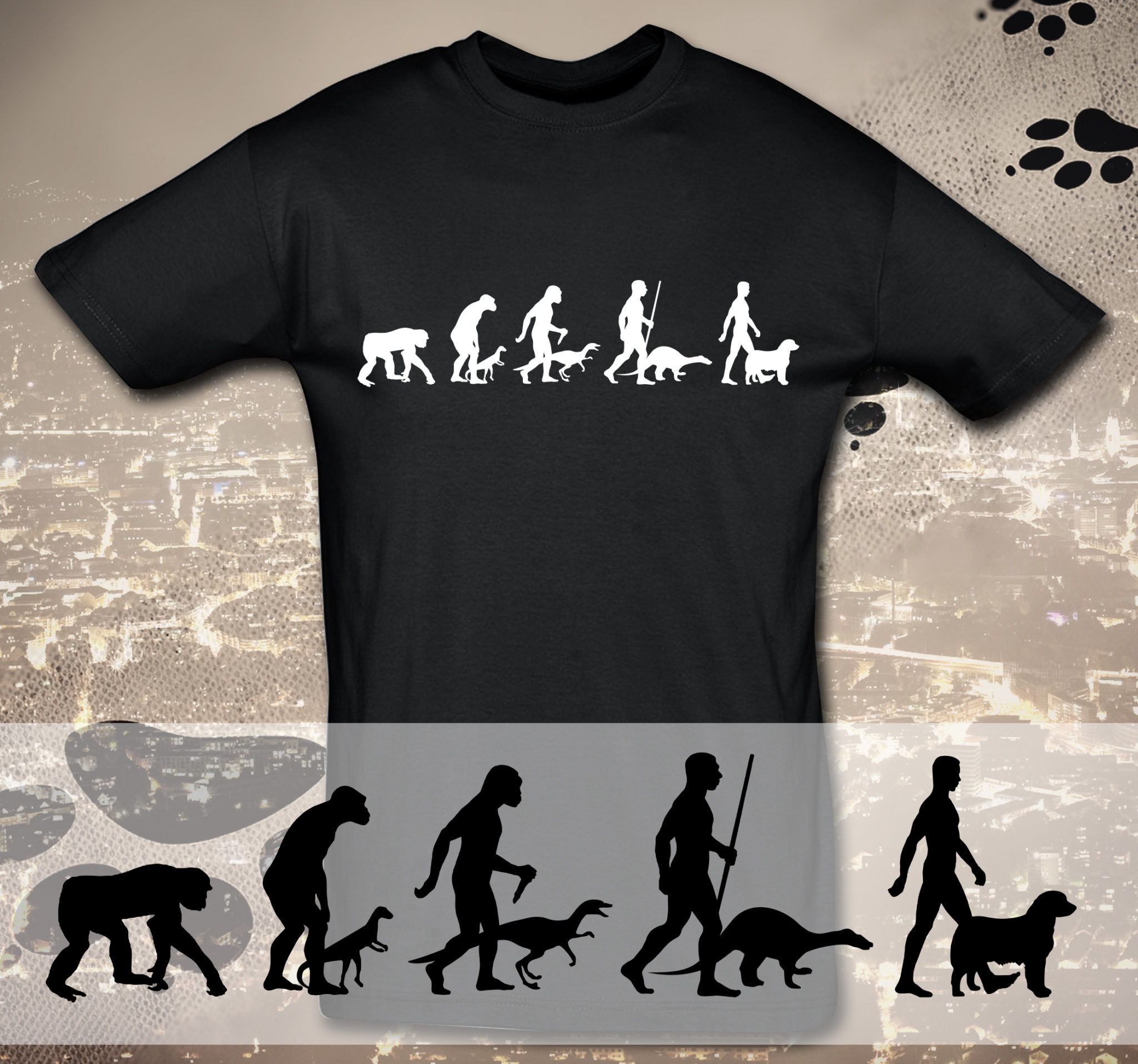 T-Shirt Evolution Australian Shepherd