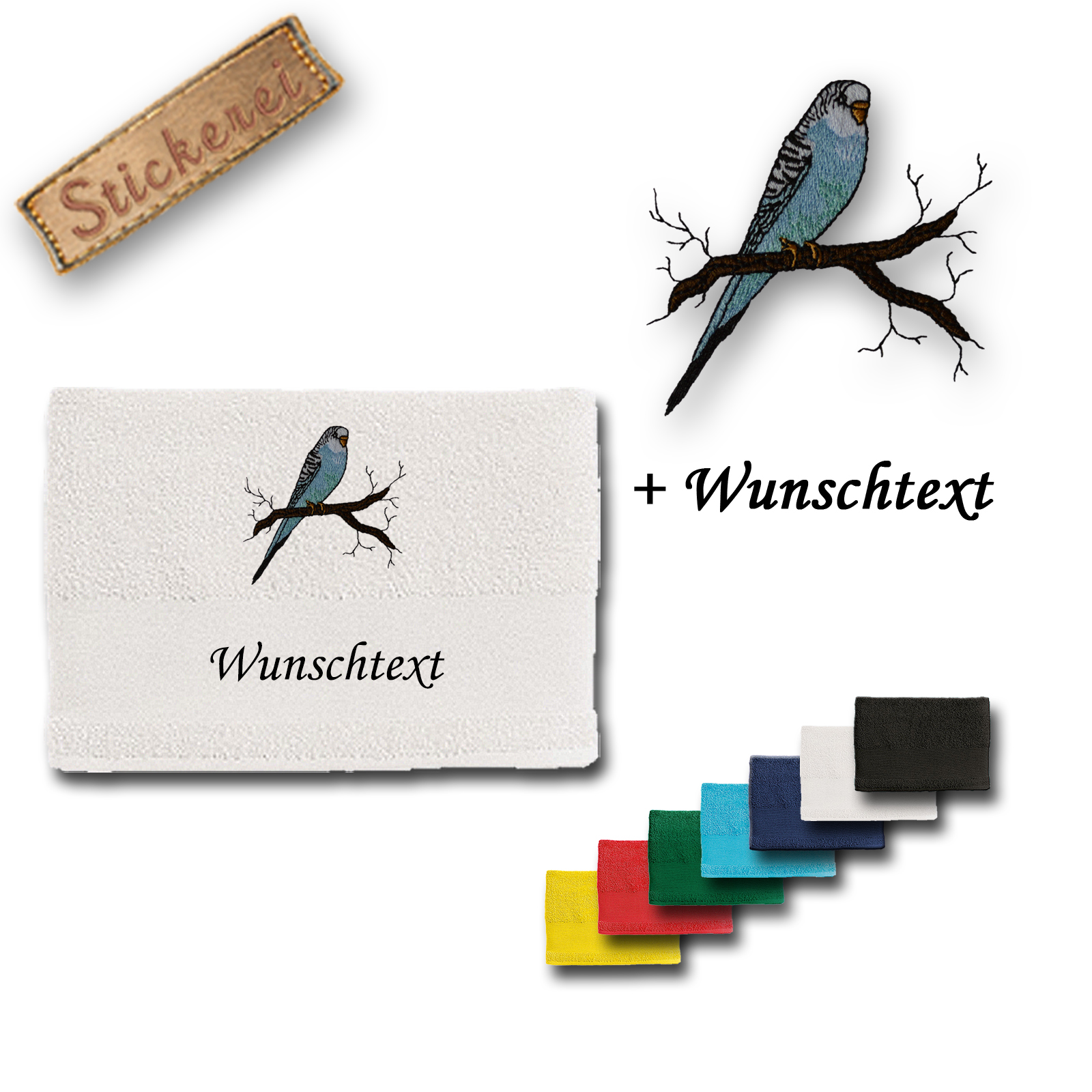 Handtuch Wellensittich
