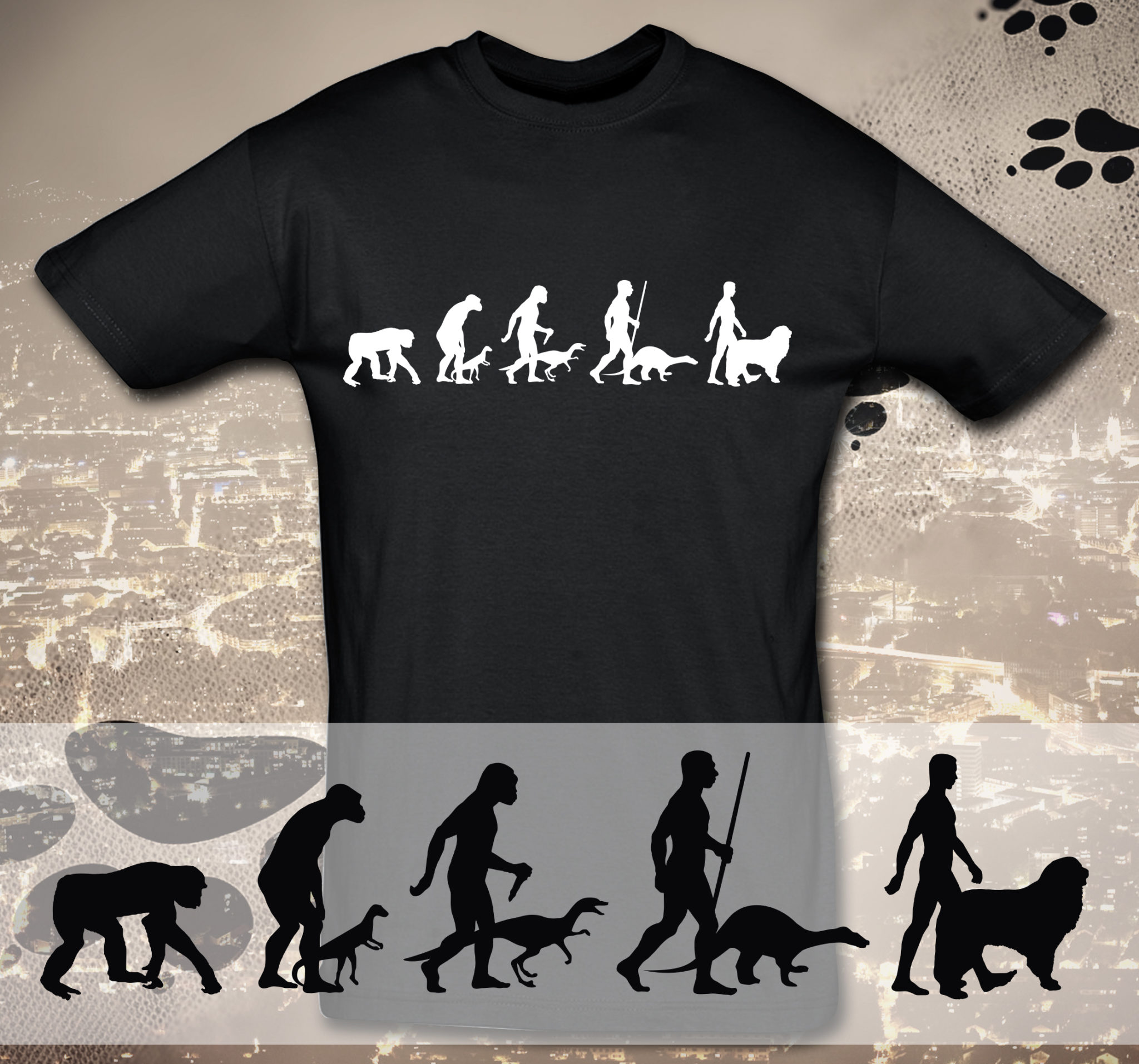 T-Shirt Evolution Bernhardiner