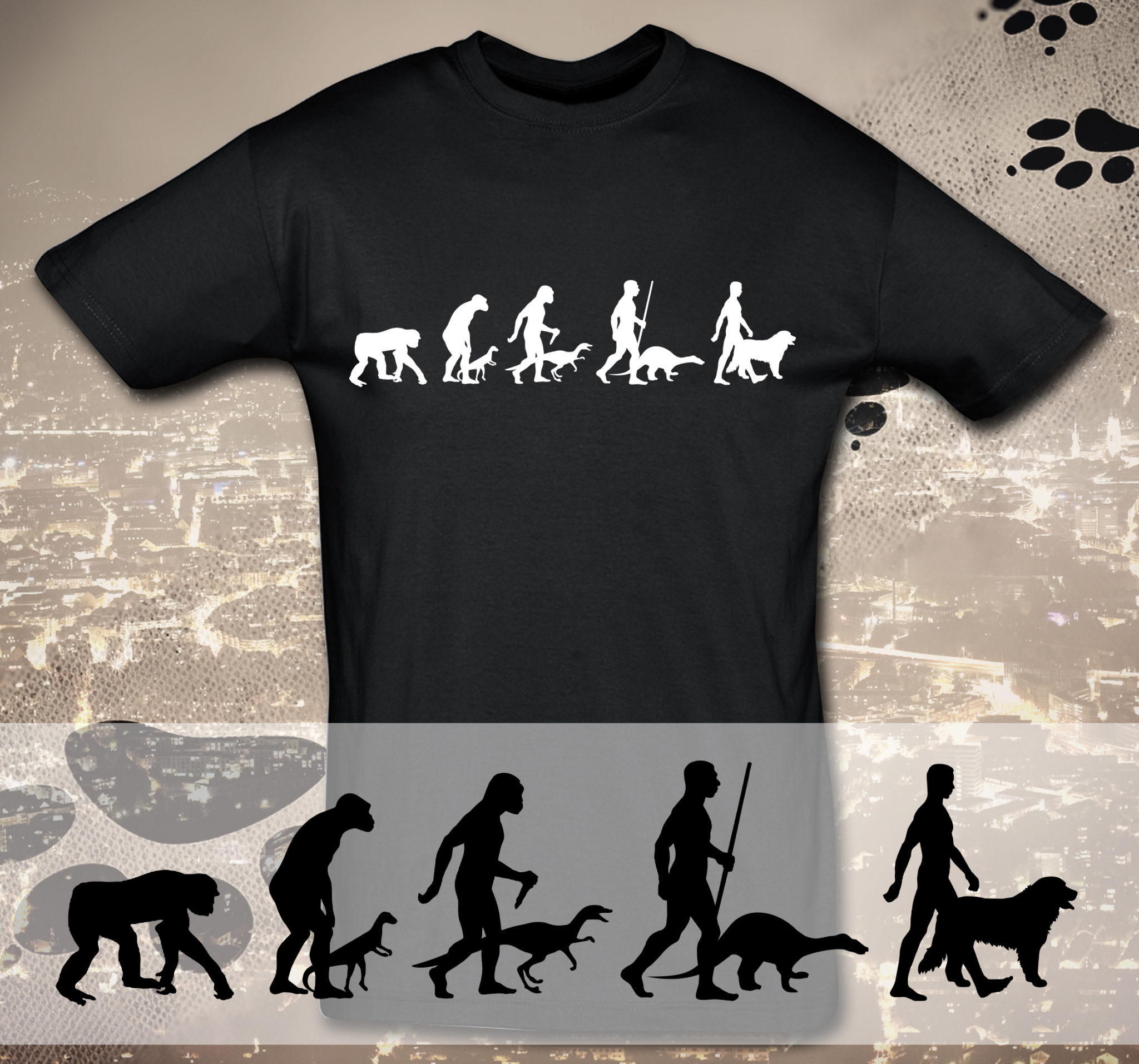 T-Shirt Evolution Berner Sennenhund