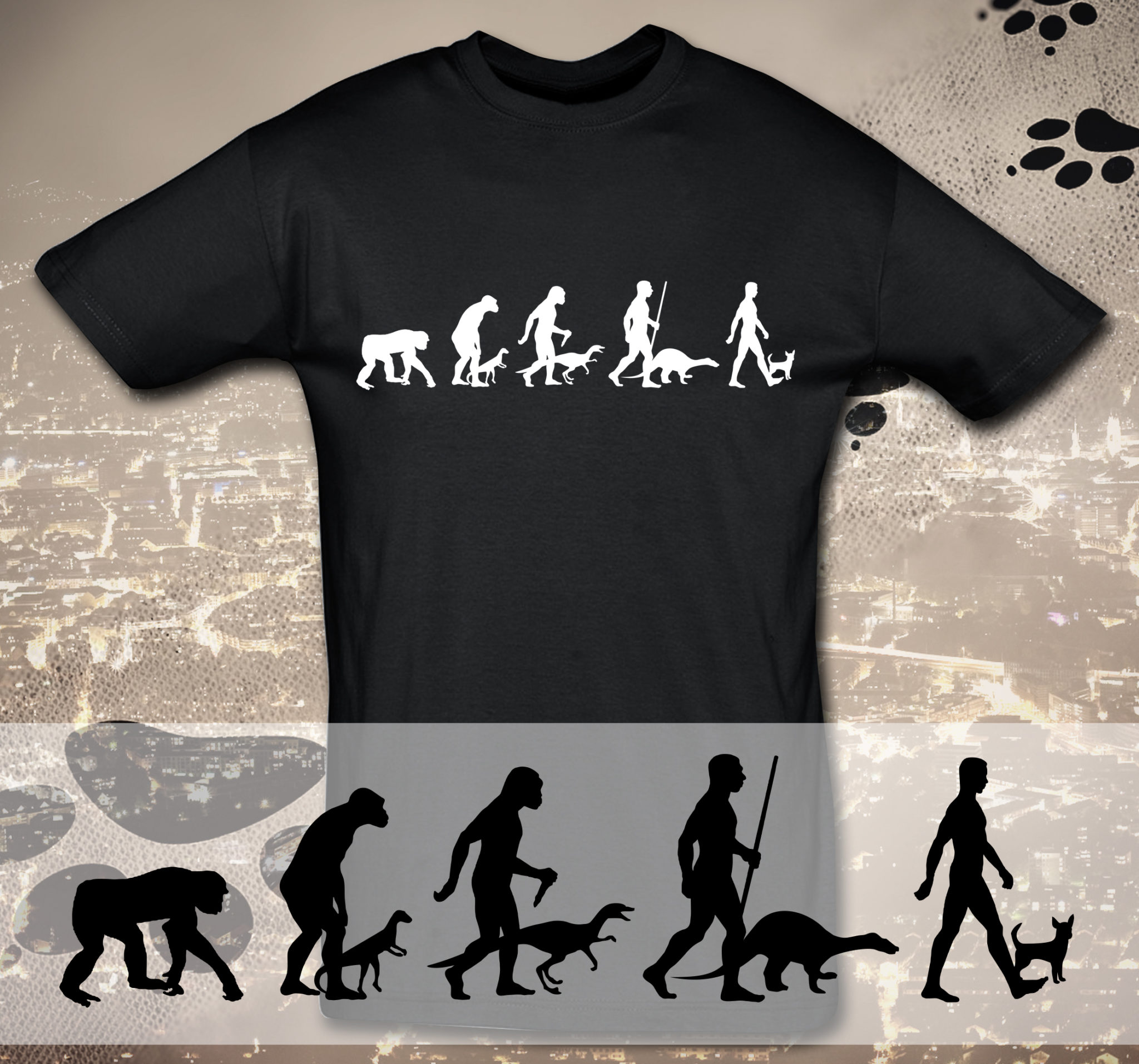 T-Shirt Evolution Chihuahua