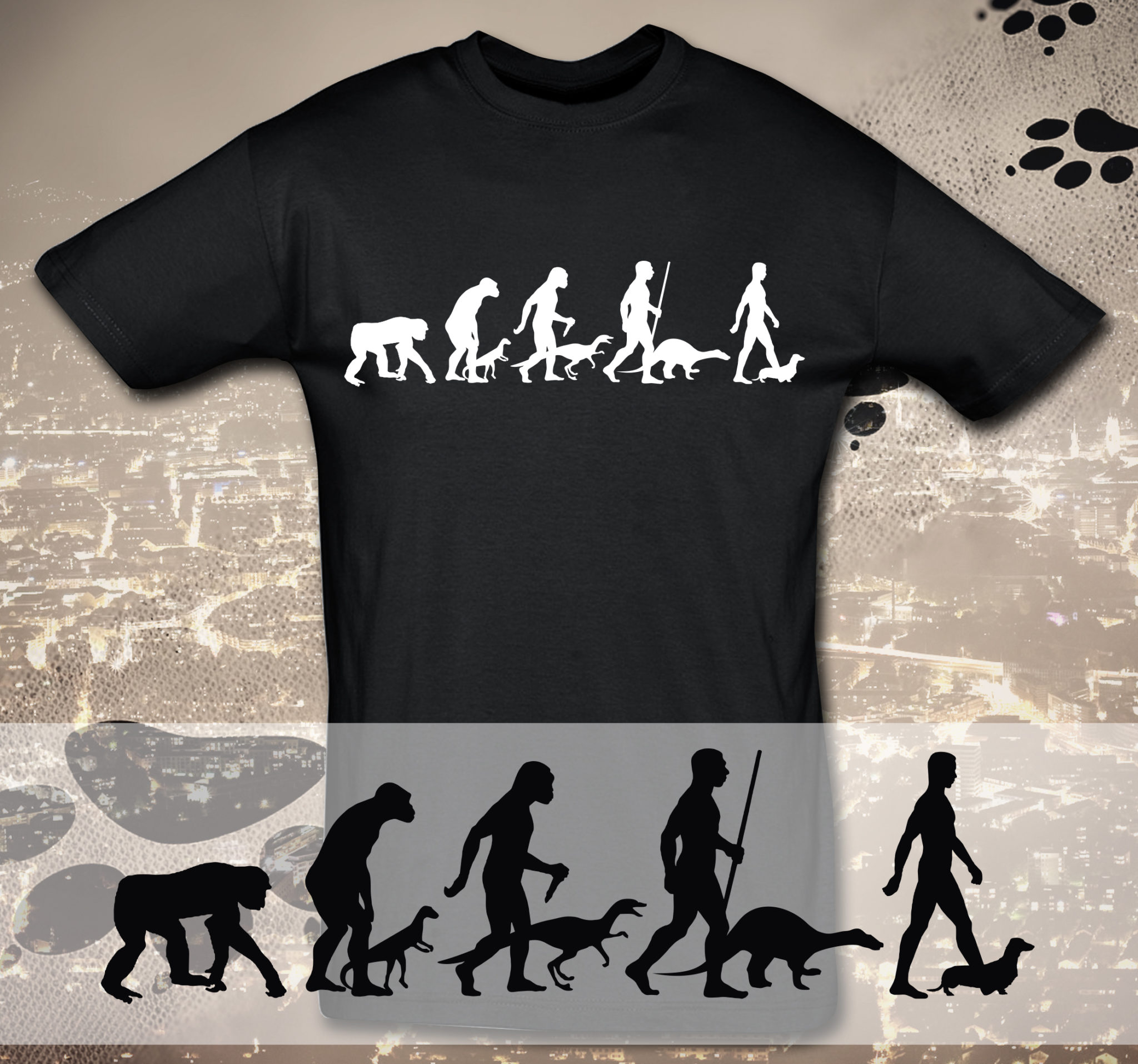 T-Shirt Evolution Dackel