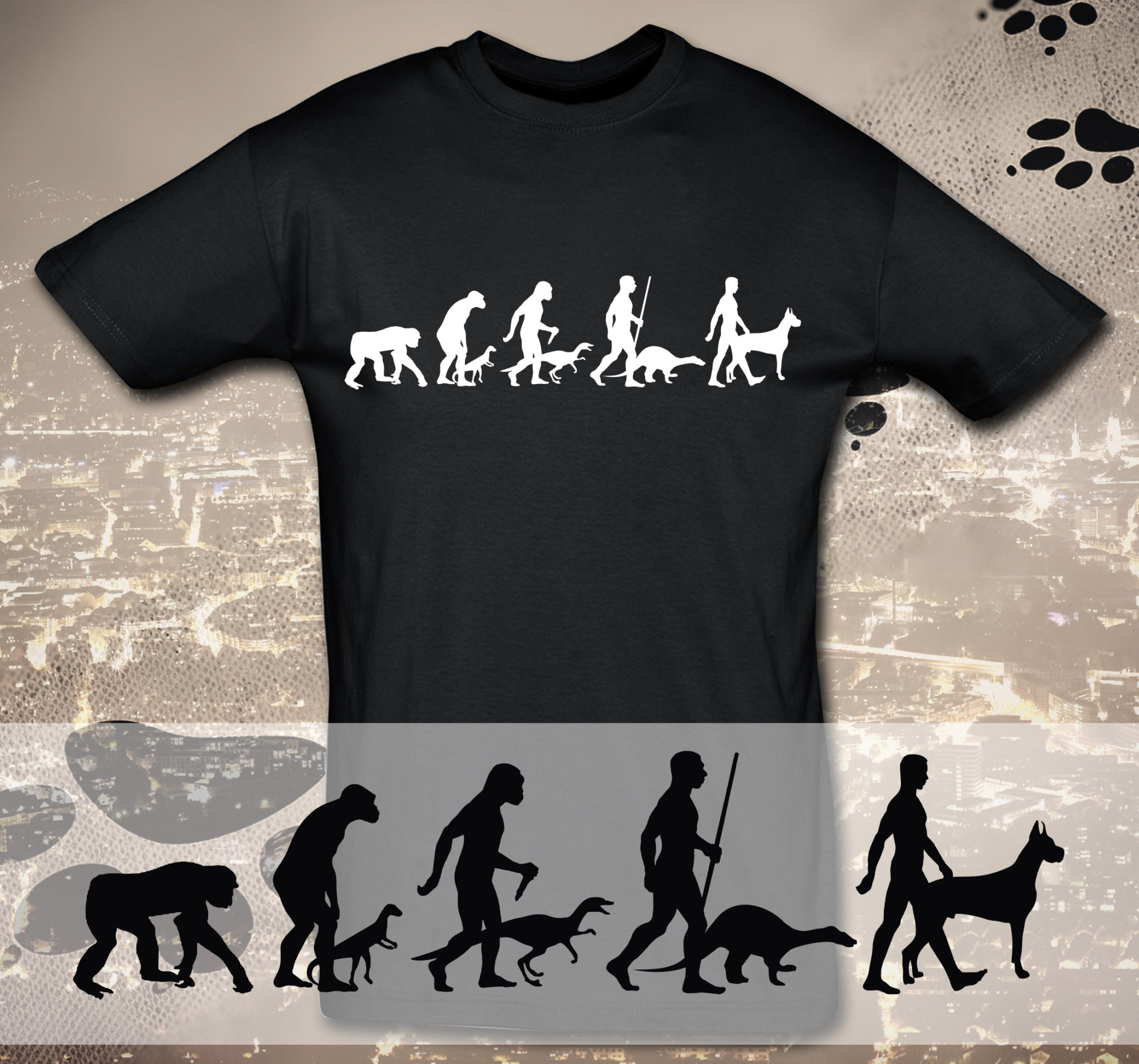 T-Shirt Evolution Dogge