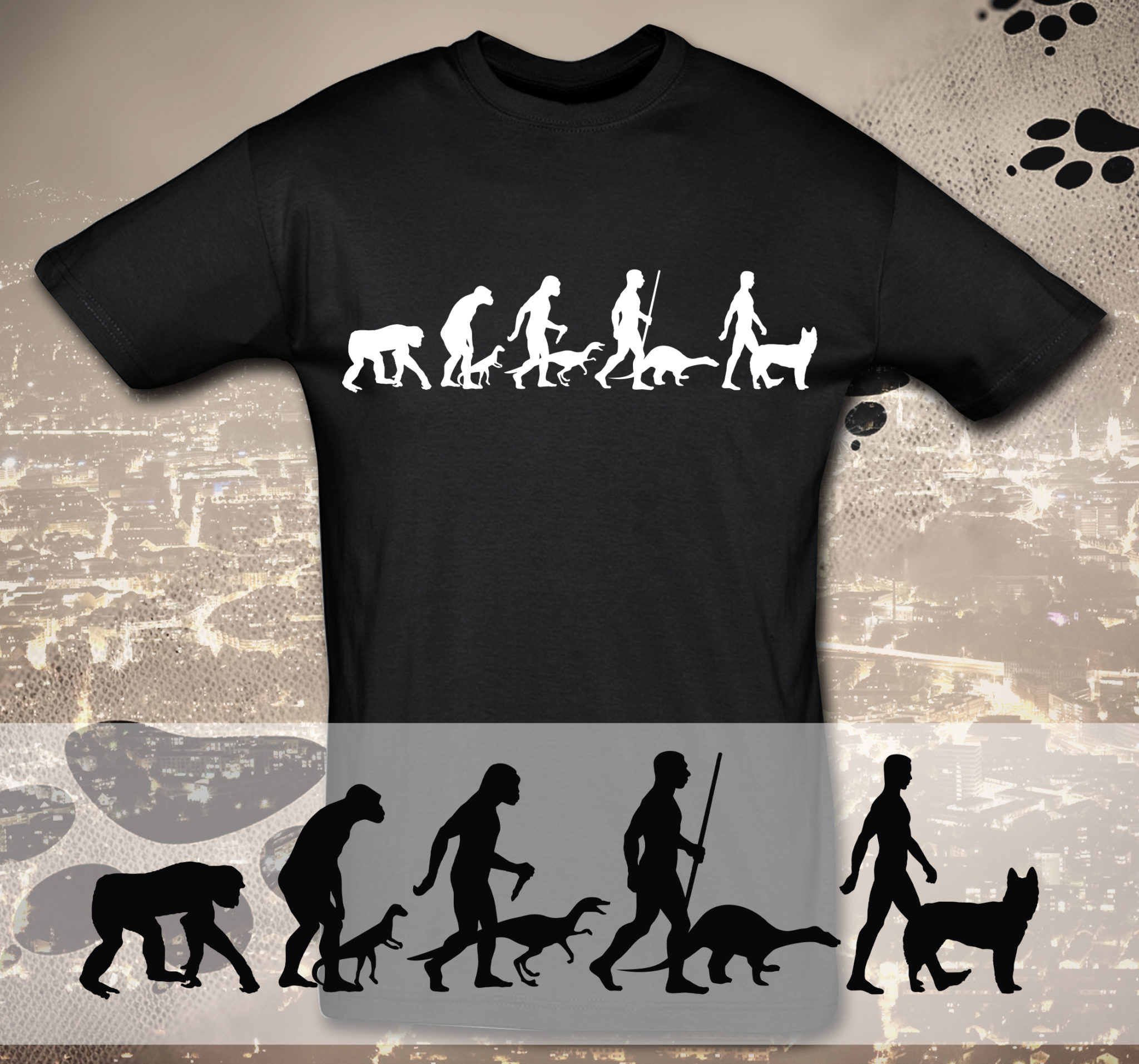 T-Shirt Evolution Husky
