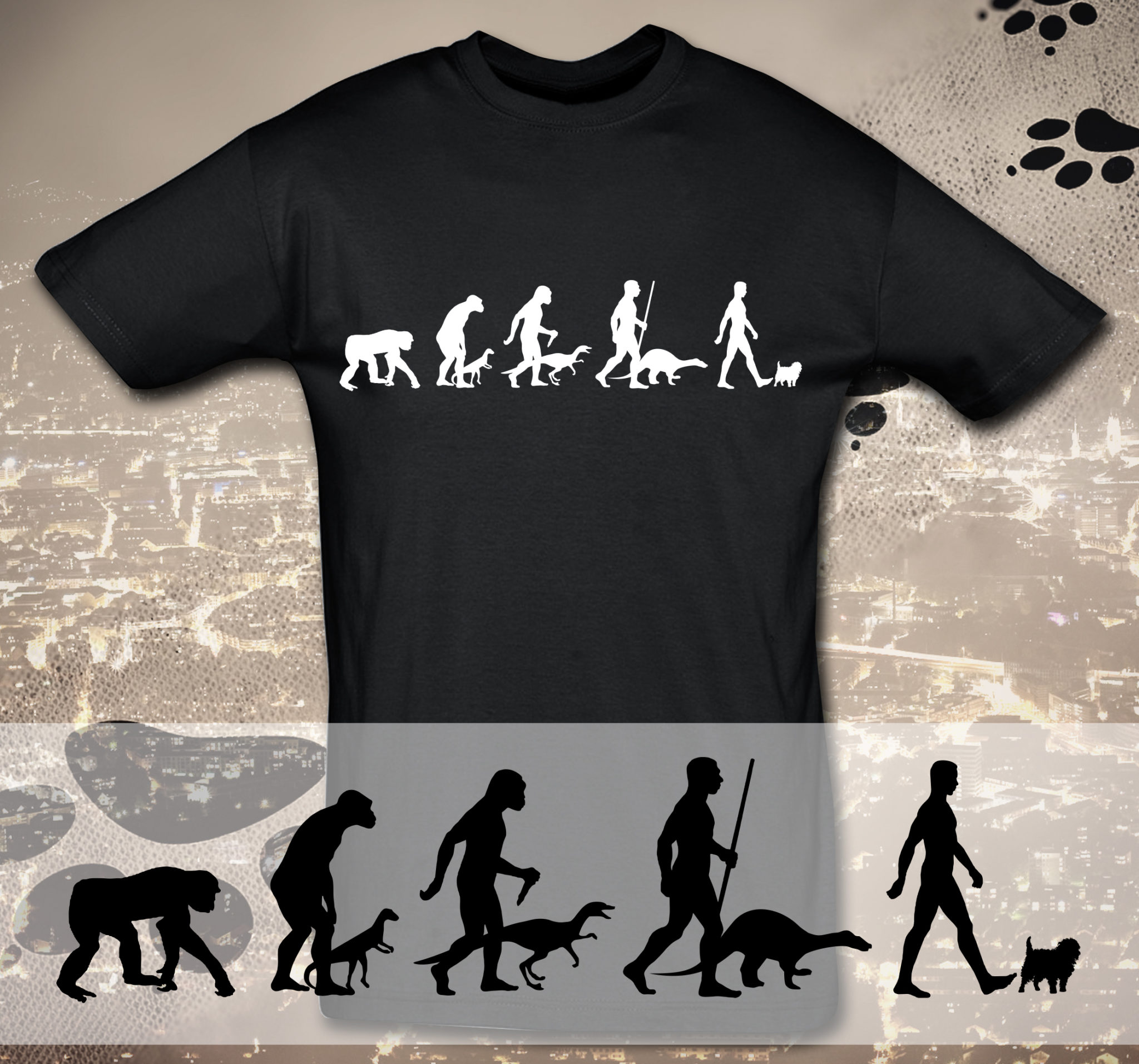 T-Shirt Evolution Affenpincher