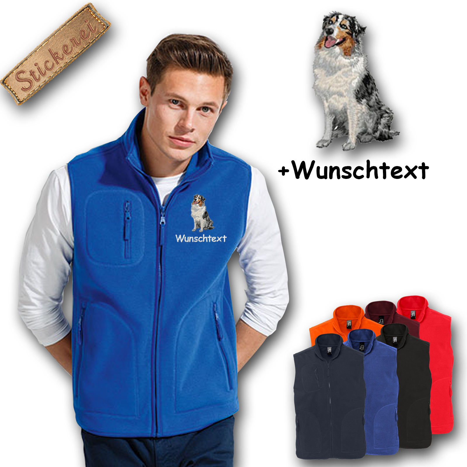Fleeceweste Australian Shepherd
