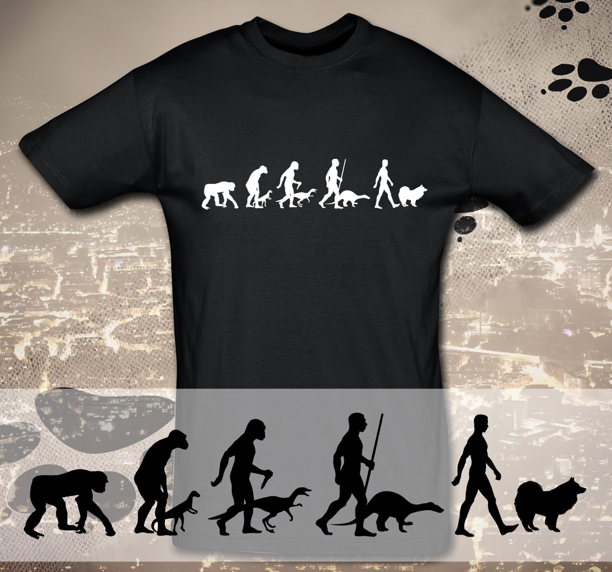 T-Shirt Evolution Samojede