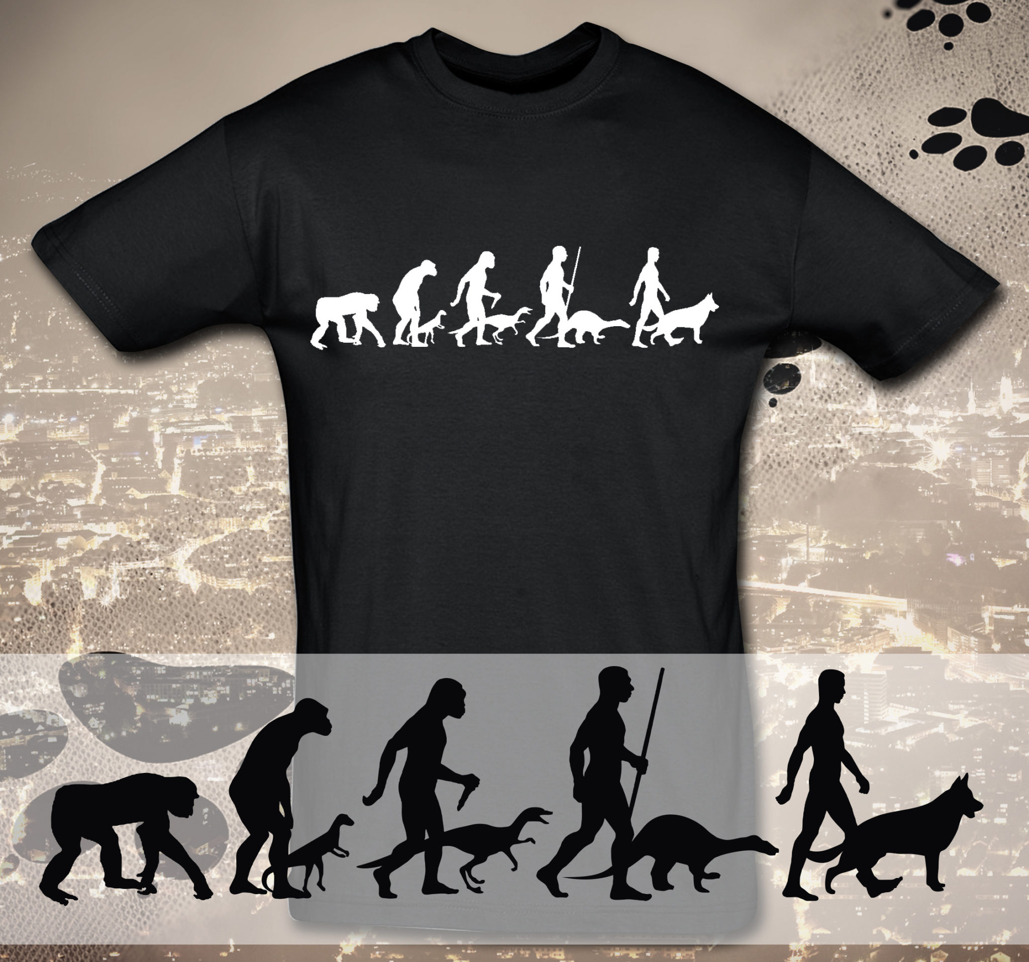 T-Shirt Evolution Schäferhund