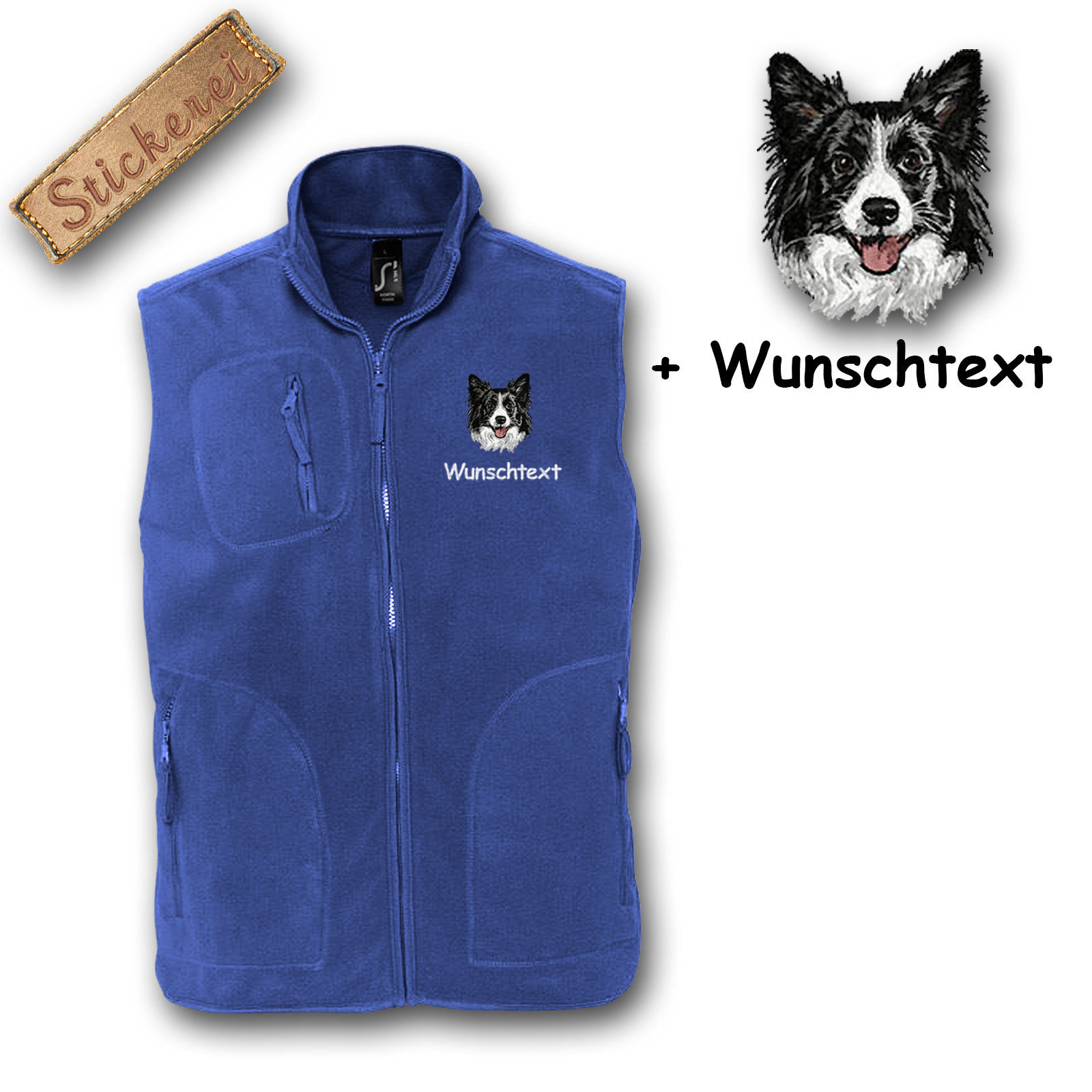 Fleeceweste Border Collie – Bild 2