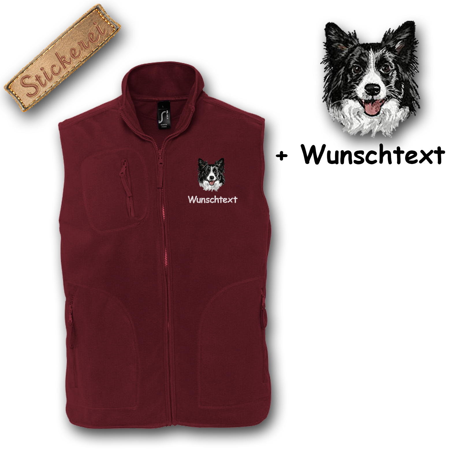 Fleeceweste Border Collie – Bild 7
