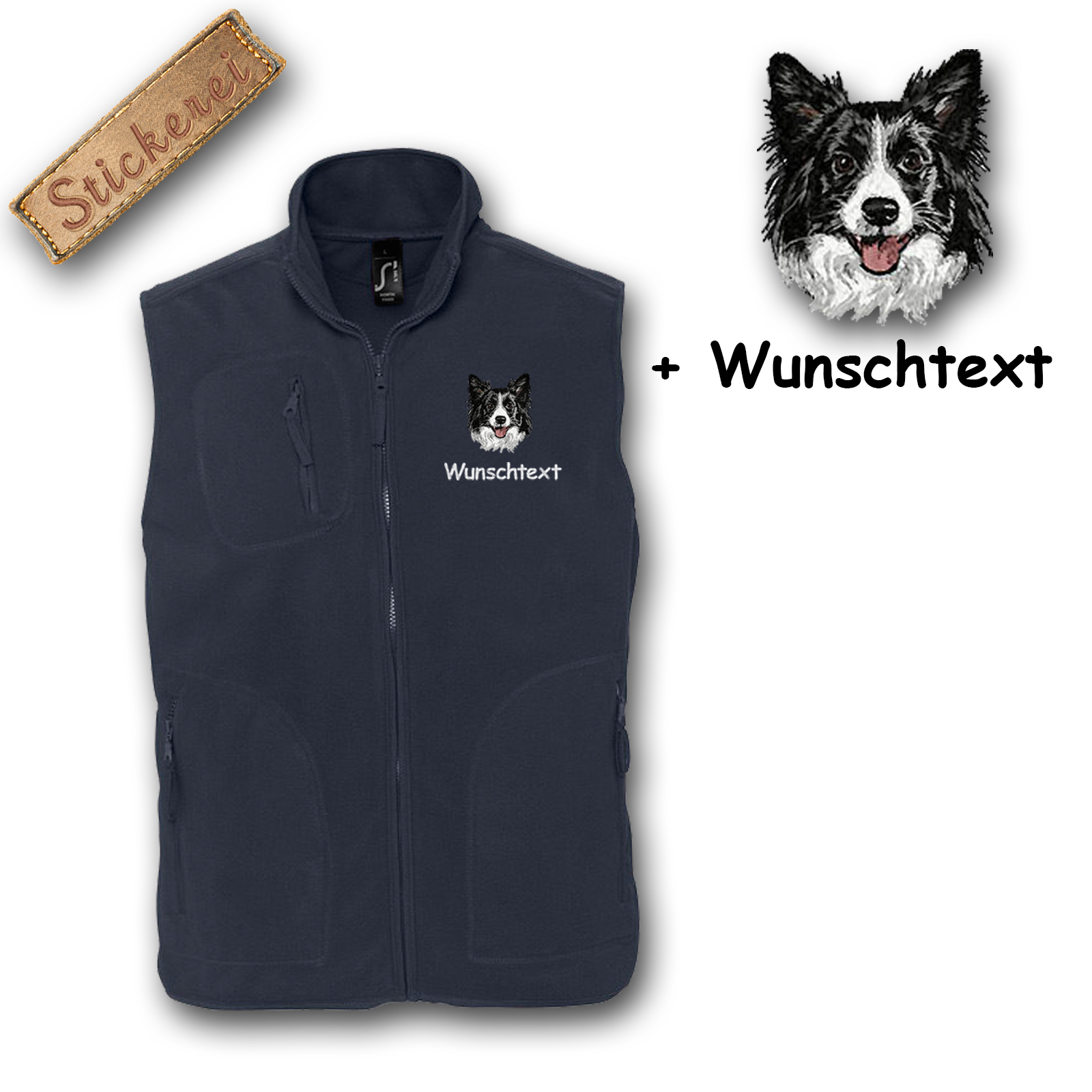 Fleeceweste Border Collie – Bild 6