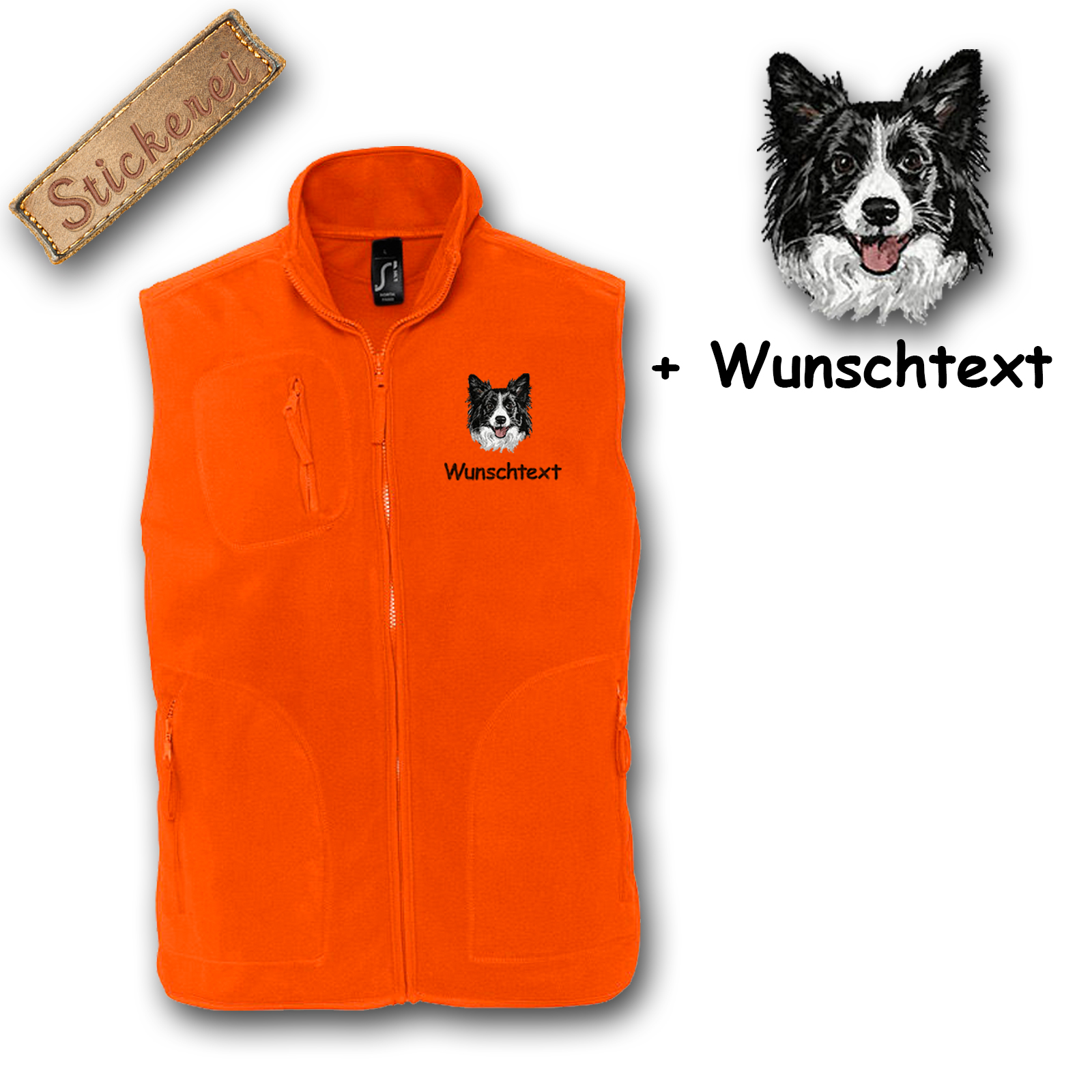 Fleeceweste Border Collie – Bild 5
