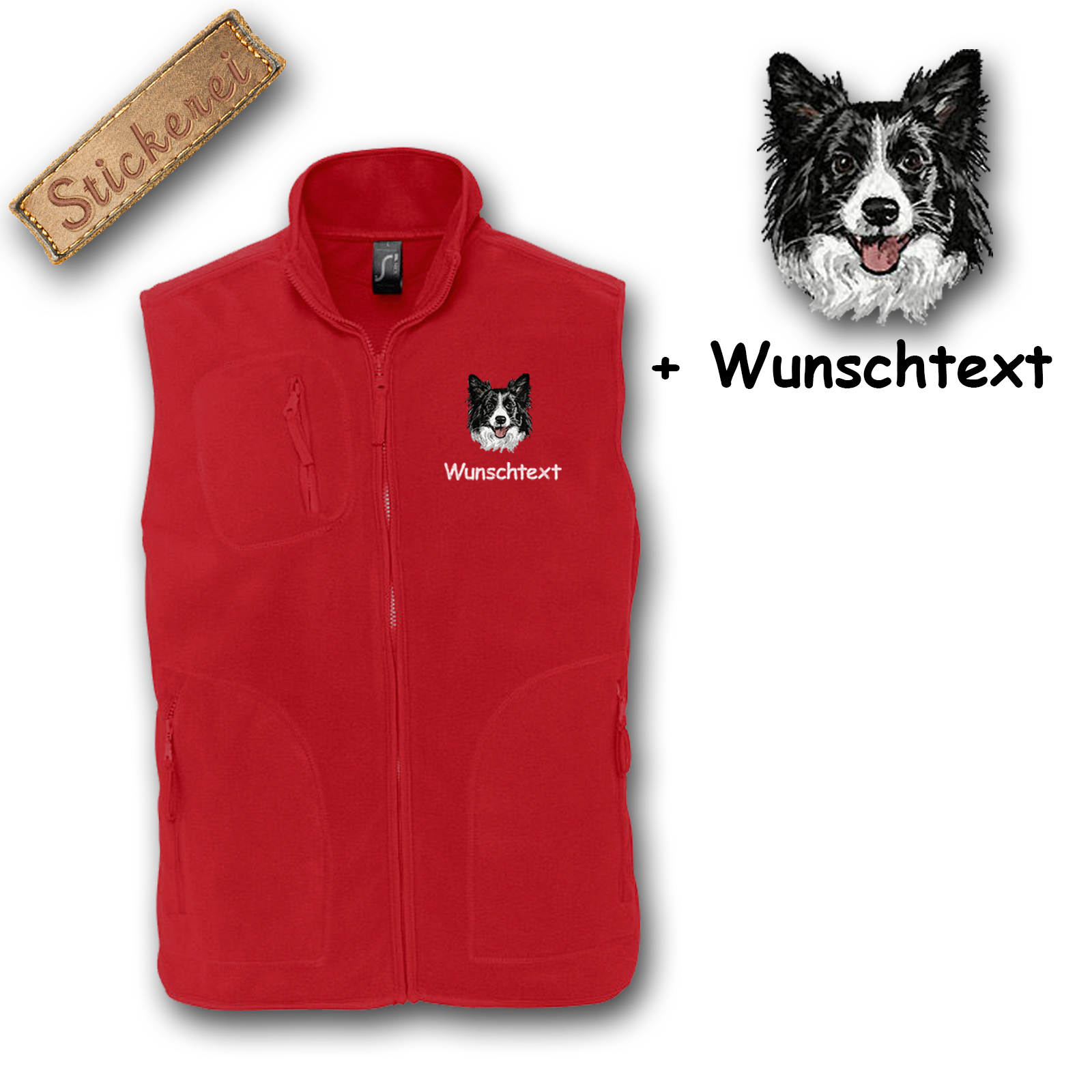 Fleeceweste Border Collie – Bild 4