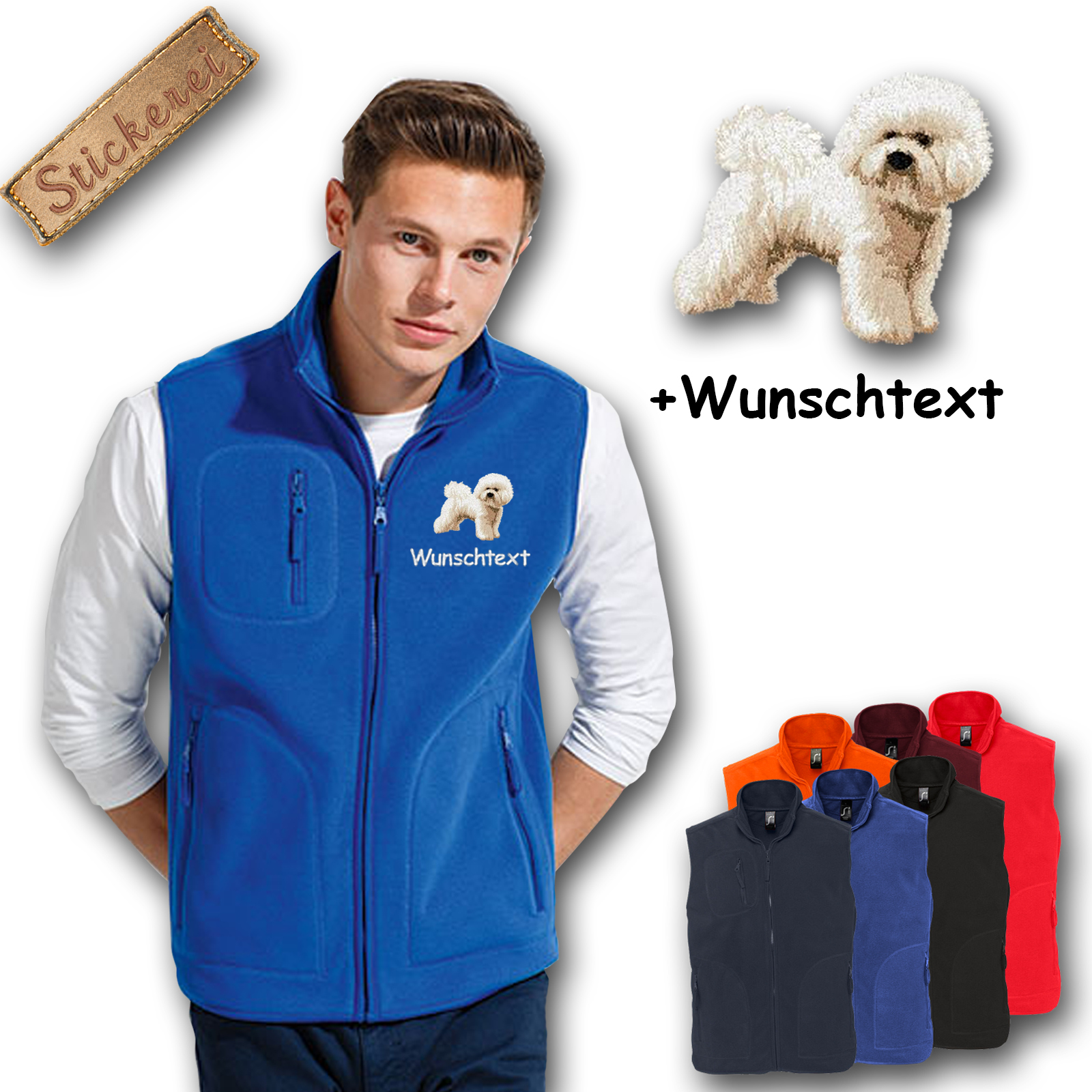 Fleeceweste Bichon Frisé