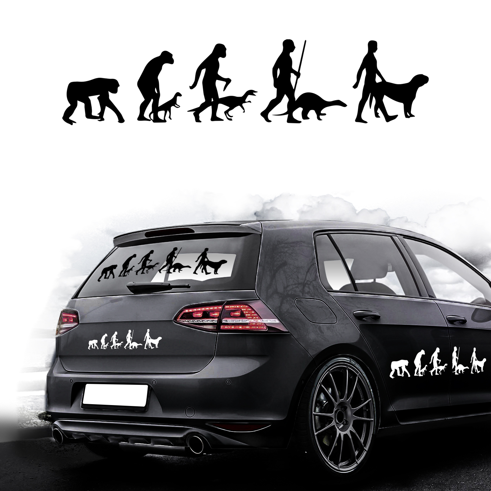 Autoaufkleber Evolution Bordeauxdogge