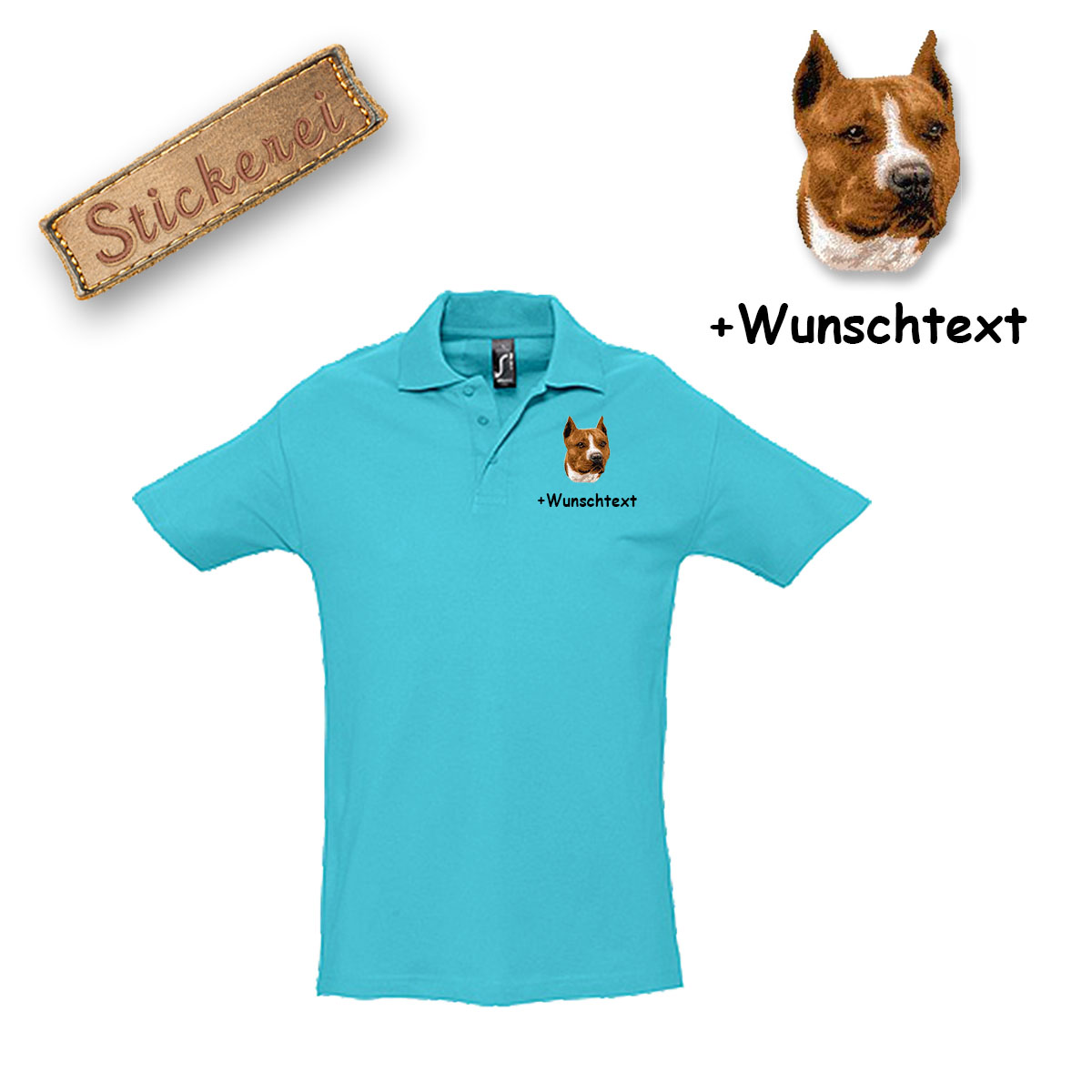 Poloshirt Staffordshire Terrier – Bild 2