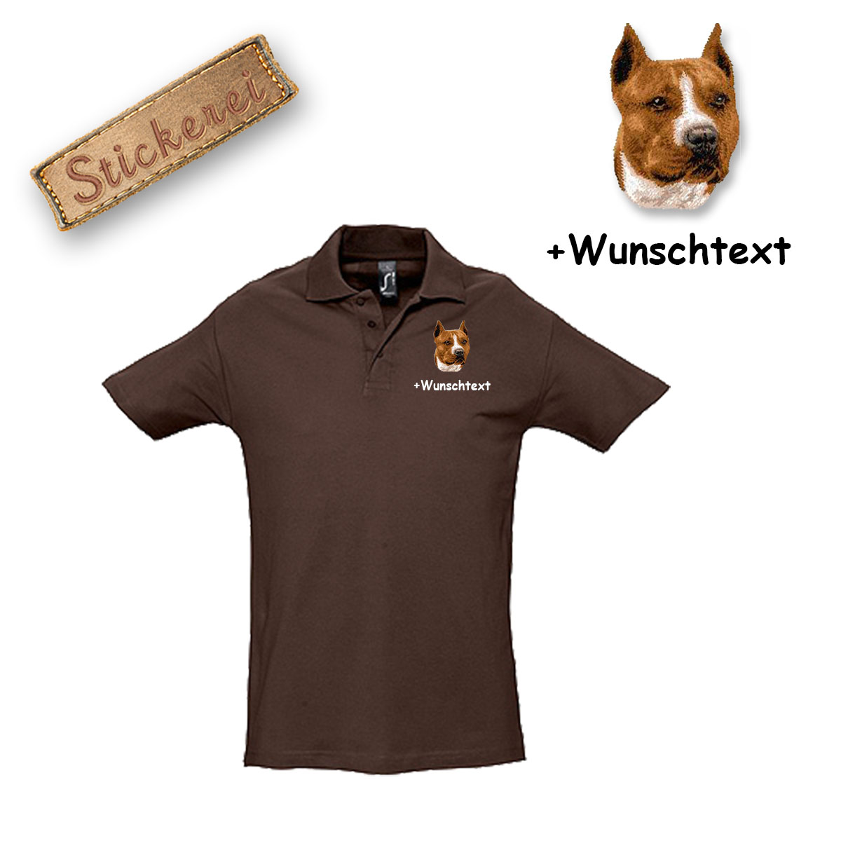 Poloshirt Staffordshire Terrier – Bild 4