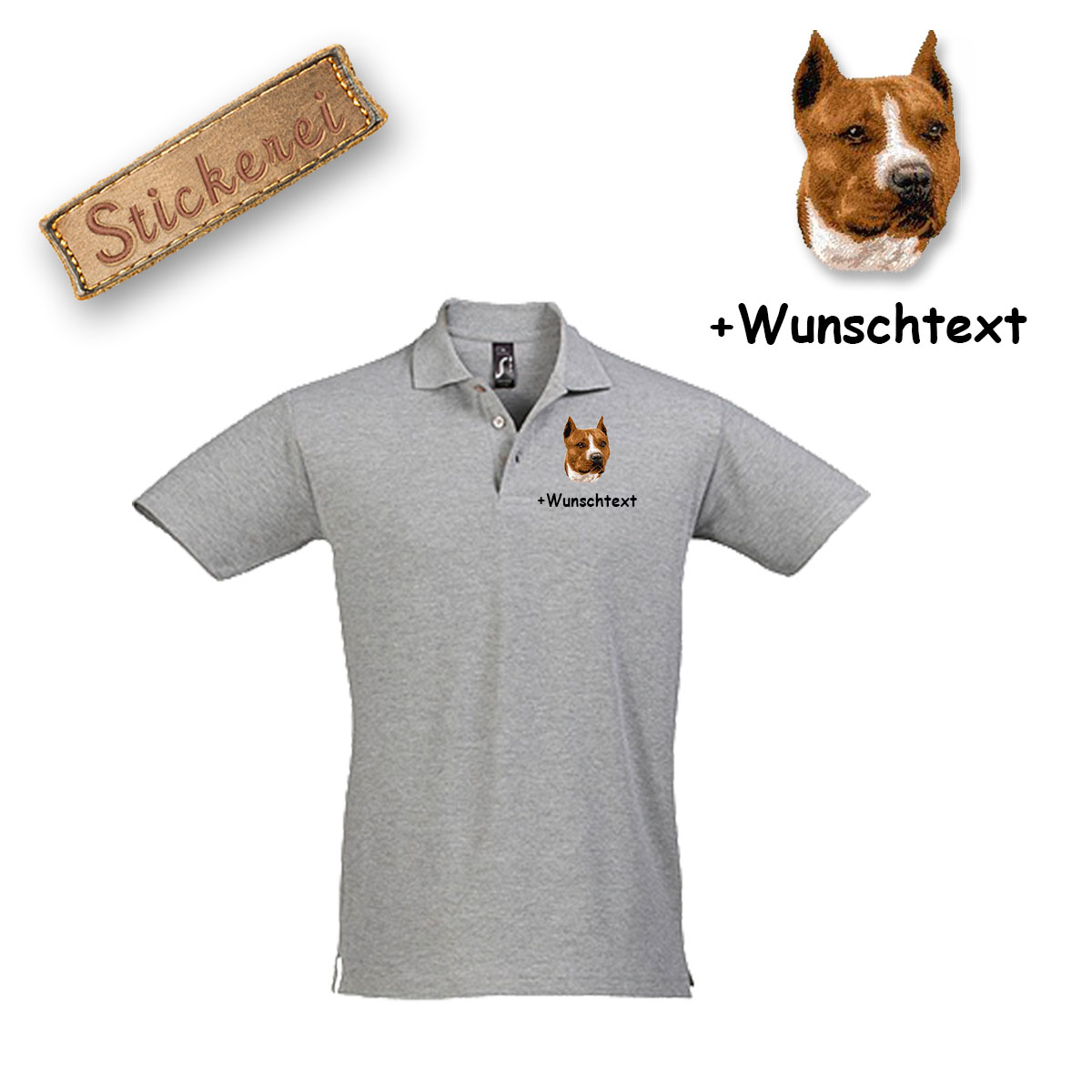 Poloshirt Staffordshire Terrier – Bild 6
