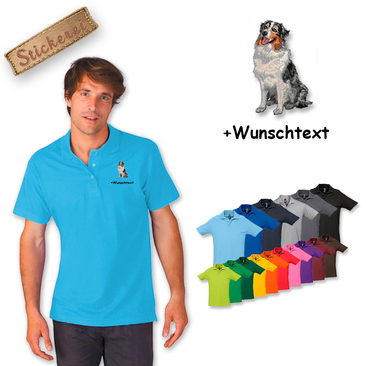 Poloshirt Australian Shepherd