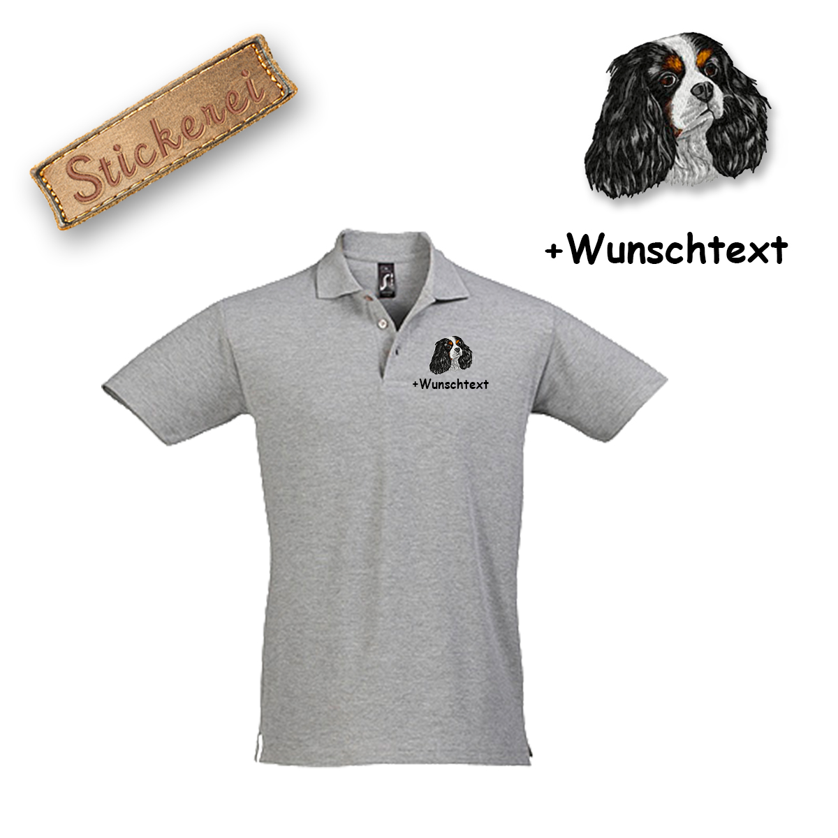 Poloshirt Cavalier King Charles Spaniel – Bild 14