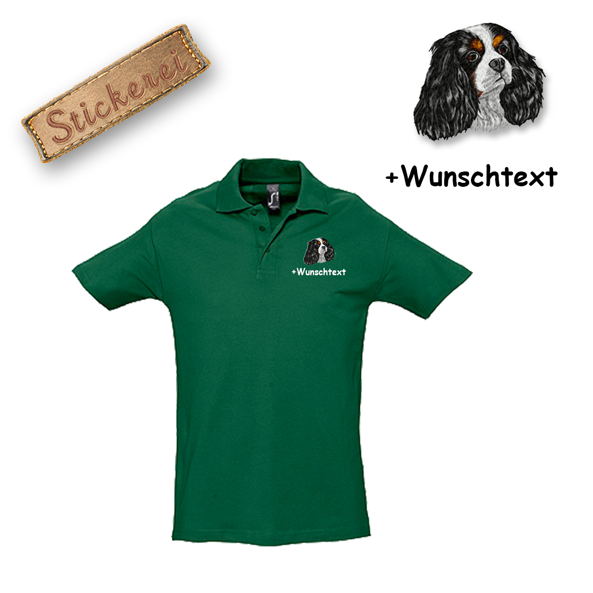Poloshirt Cavalier King Charles Spaniel – Bild 13