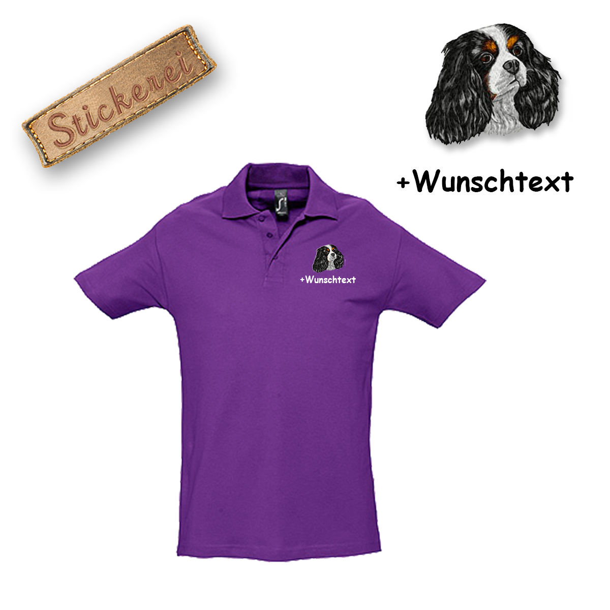 Poloshirt Cavalier King Charles Spaniel – Bild 10