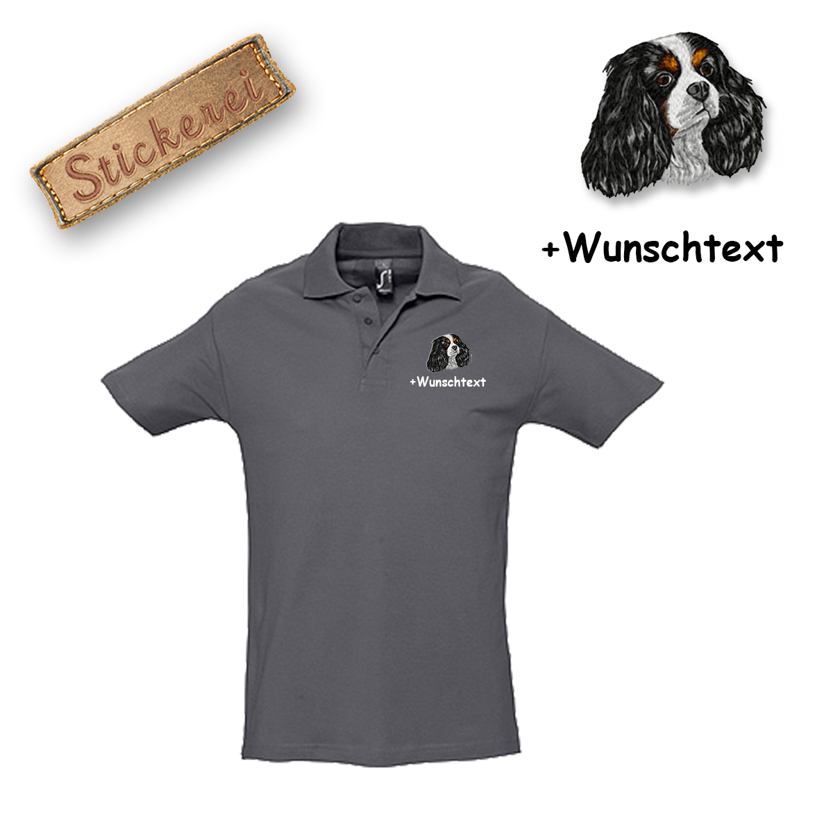 Poloshirt Cavalier King Charles Spaniel – Bild 8