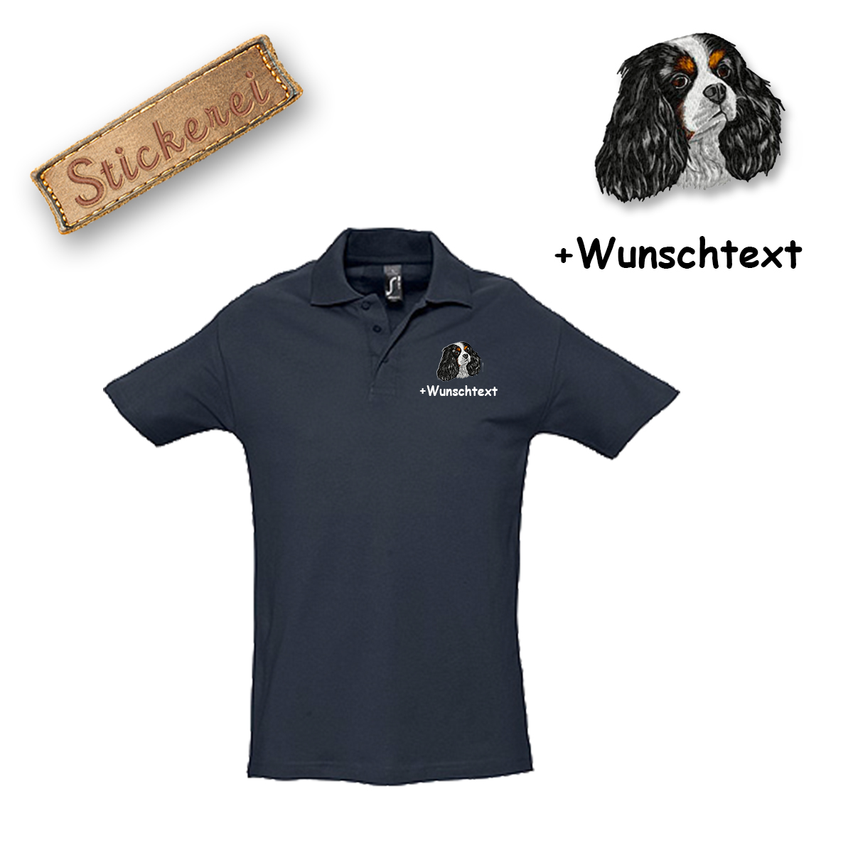Poloshirt Cavalier King Charles Spaniel – Bild 7