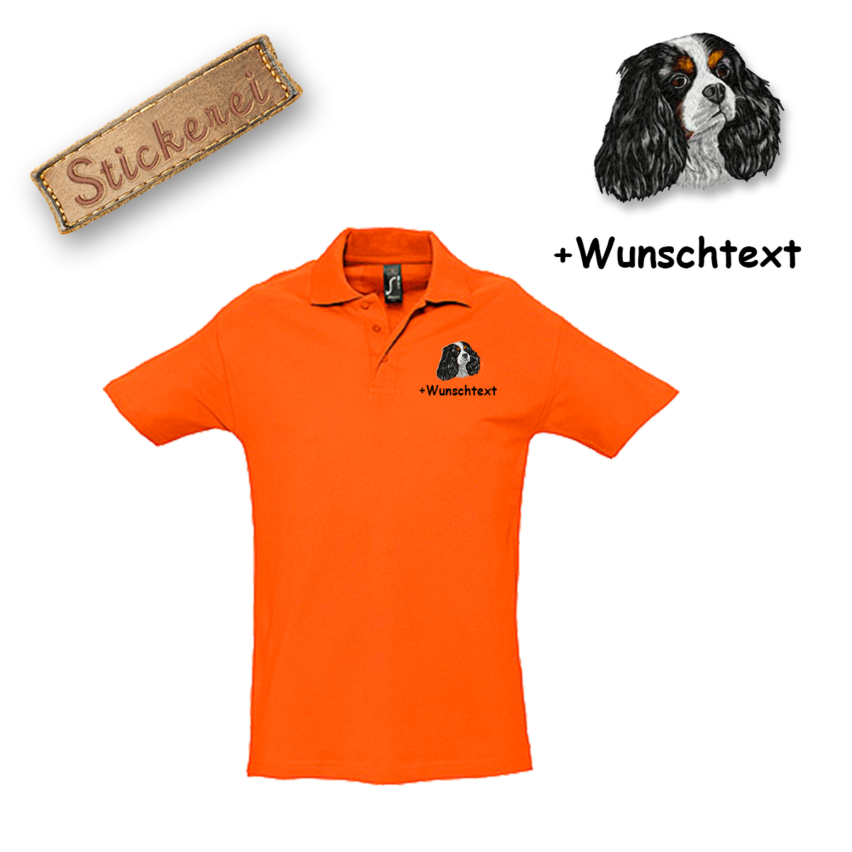 Poloshirt Cavalier King Charles Spaniel – Bild 6
