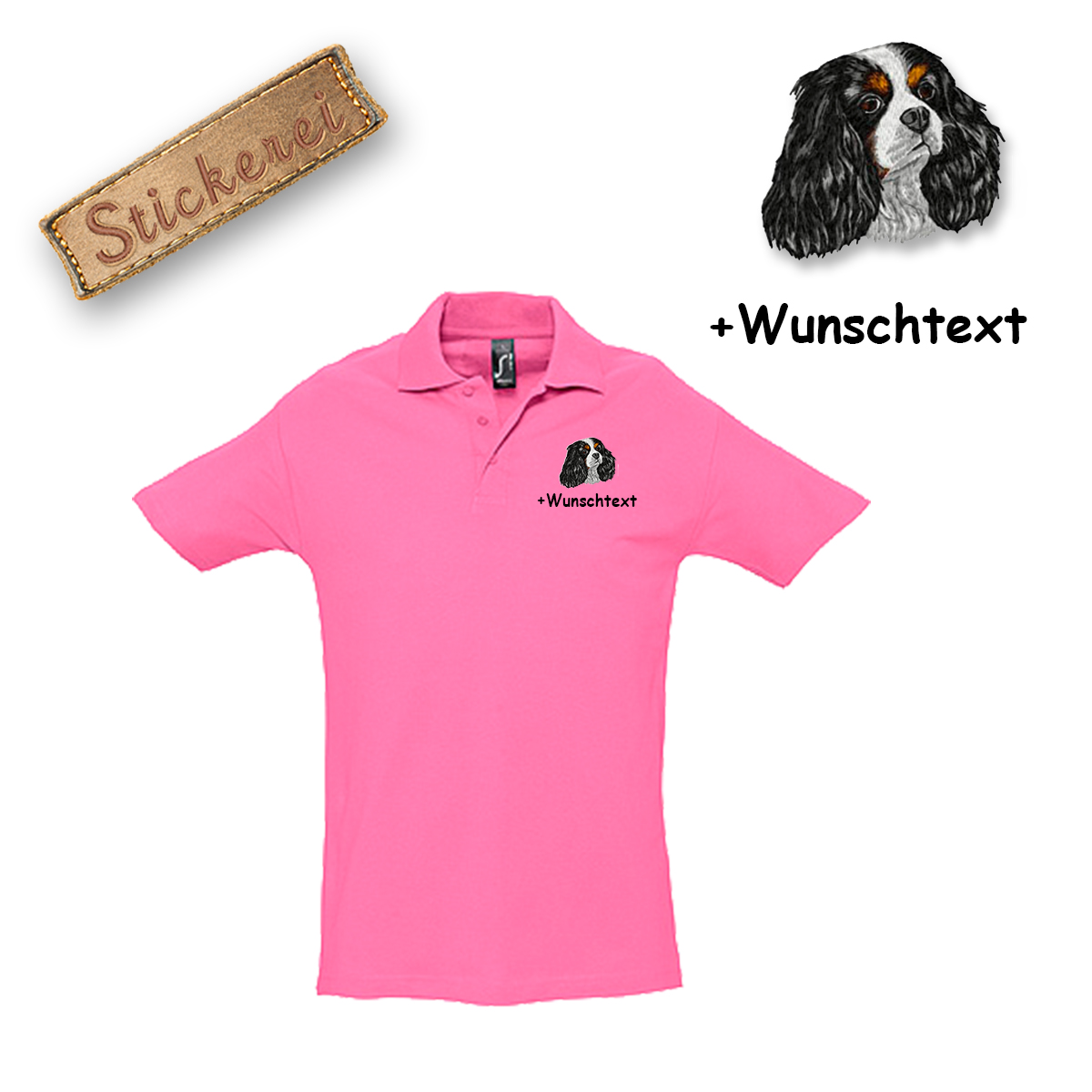 Poloshirt Cavalier King Charles Spaniel – Bild 5