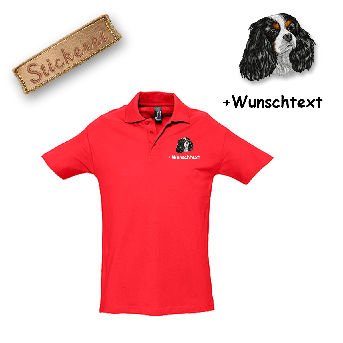 Poloshirt Cavalier King Charles Spaniel – Bild 4