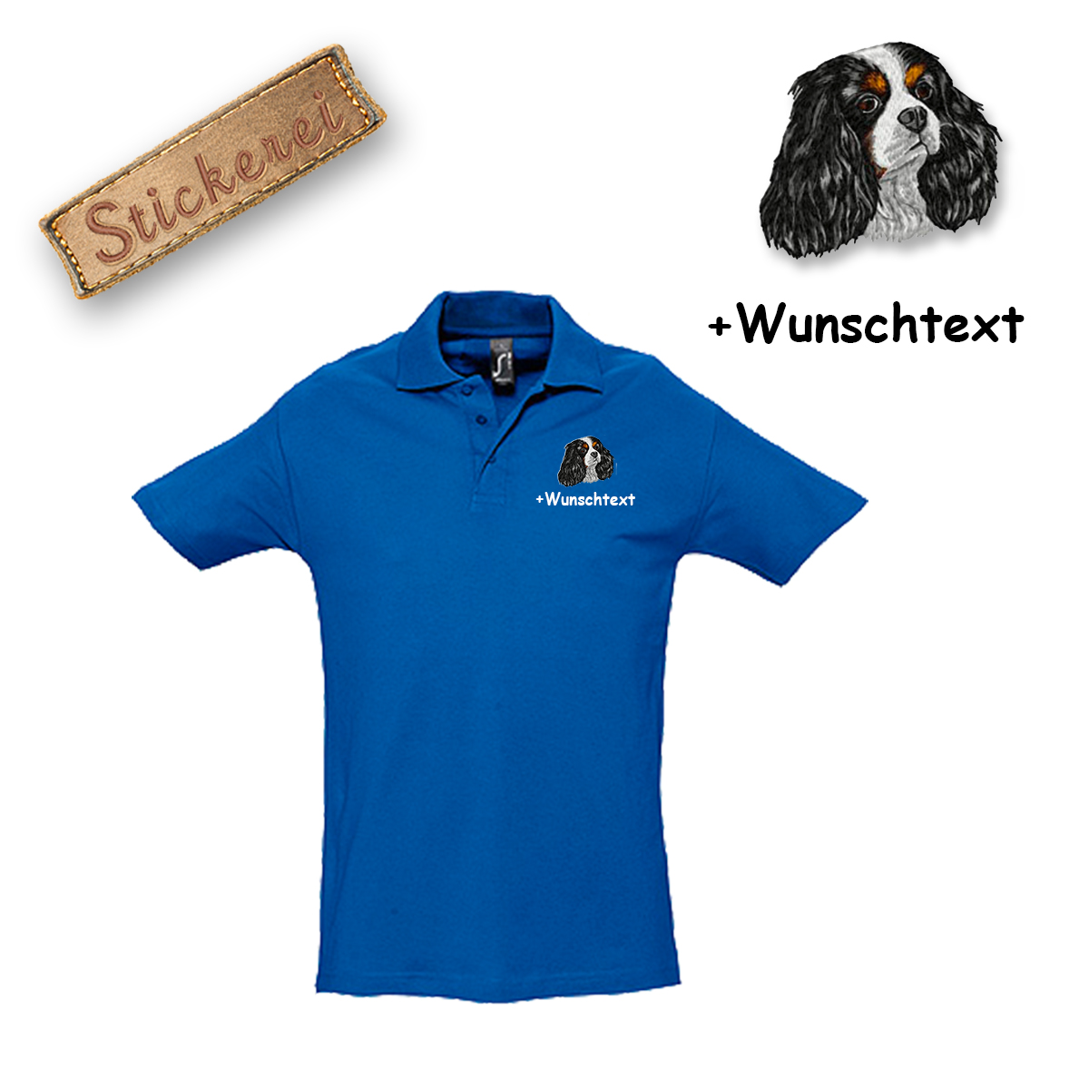 Poloshirt Cavalier King Charles Spaniel – Bild 3