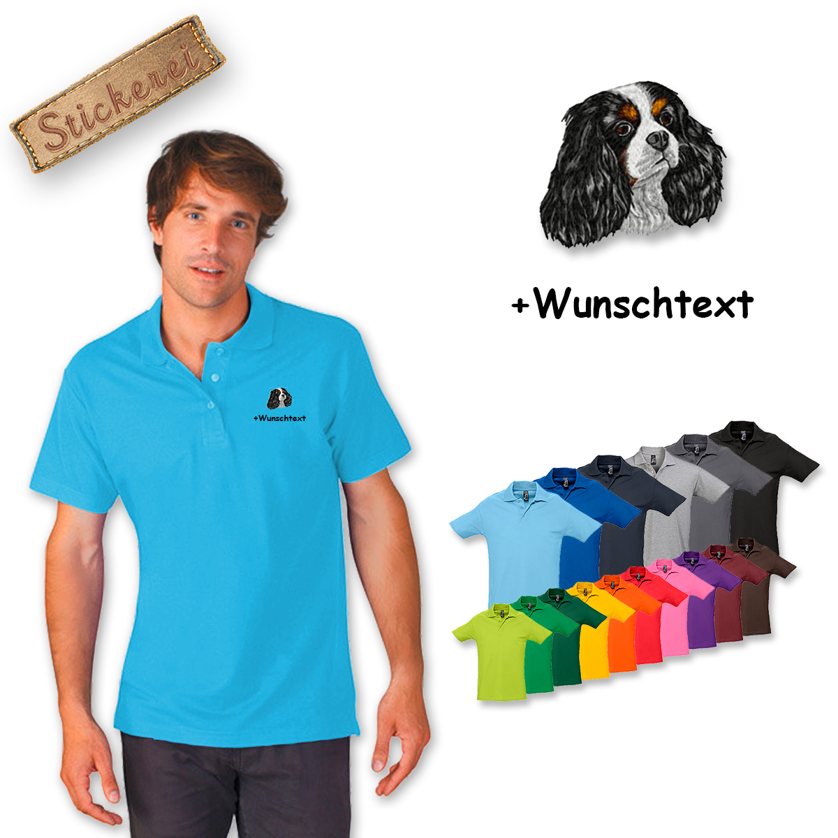 Poloshirt Cavalier King Charles Spaniel