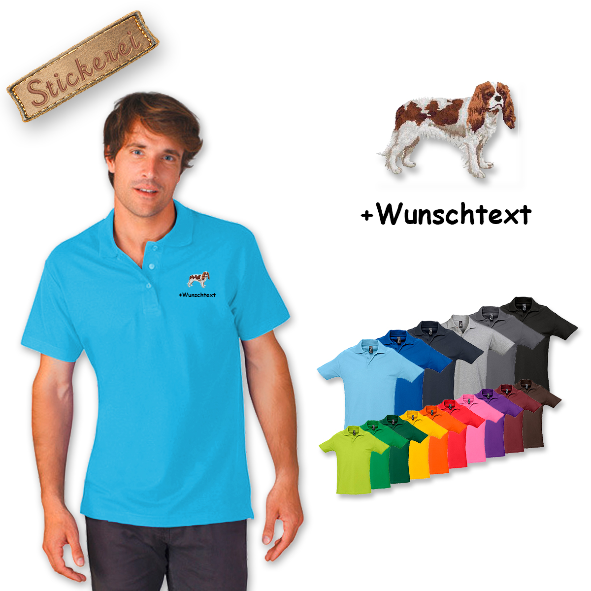 Poloshirt Cavalier King Charles Spaniel